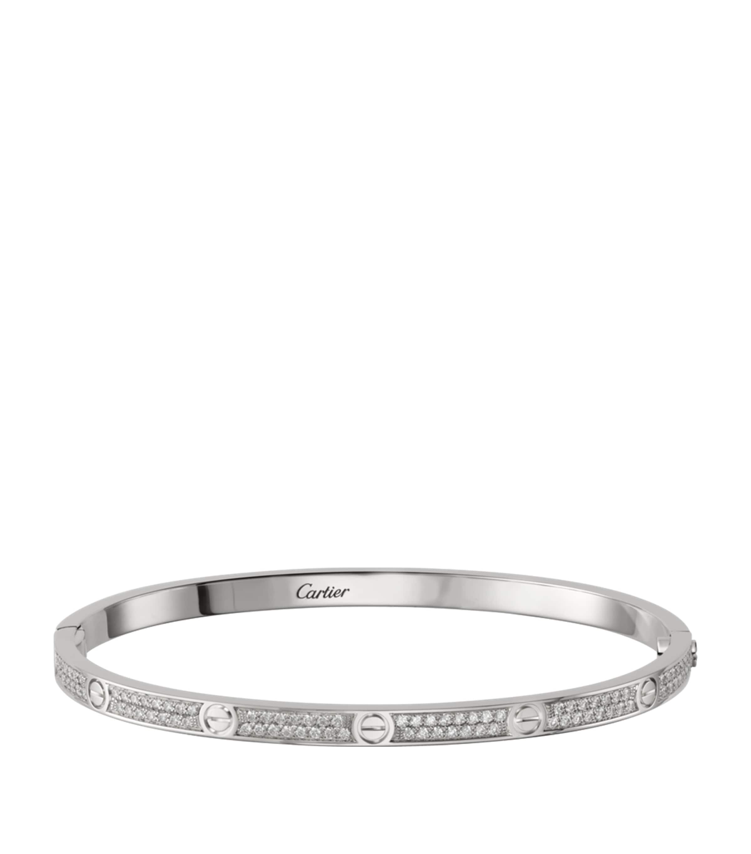 Cartier LOVE Small White Gold Diamond-Paved Bracelet White Gold Image 1
