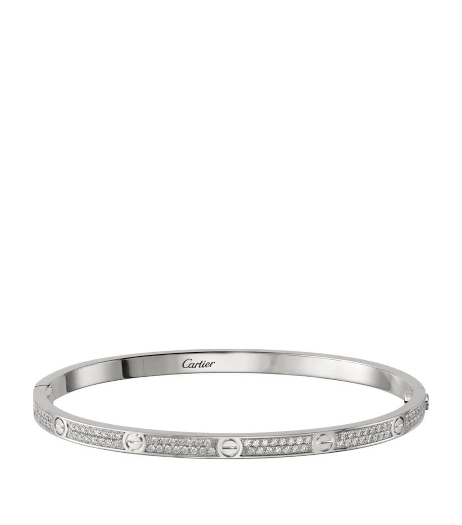 Cartier LOVE Small White Gold Diamond-Paved Bracelet White Gold Image 1