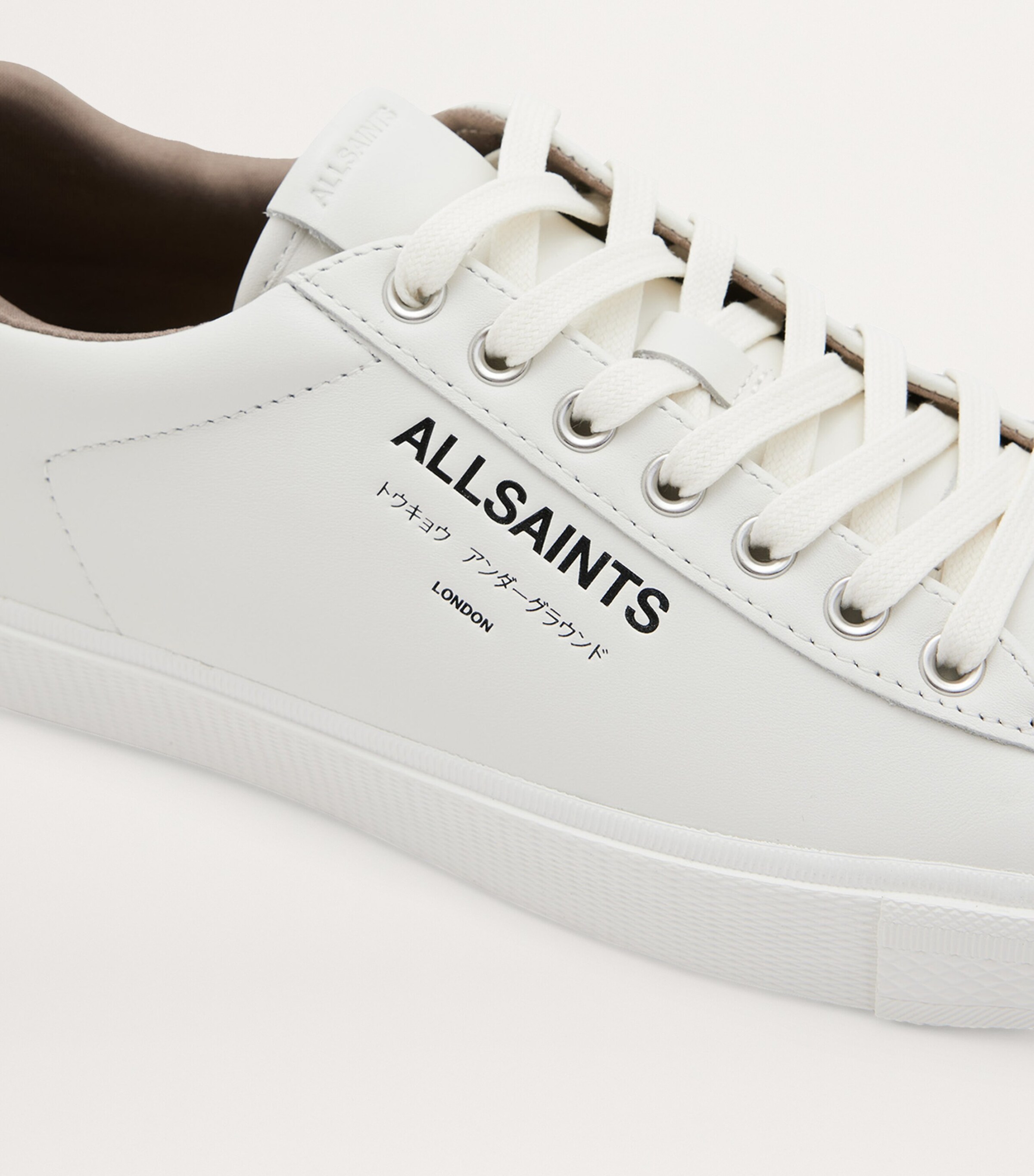 Leather Underground Low-Top Sneakers TRIPLE WHITE Image 6