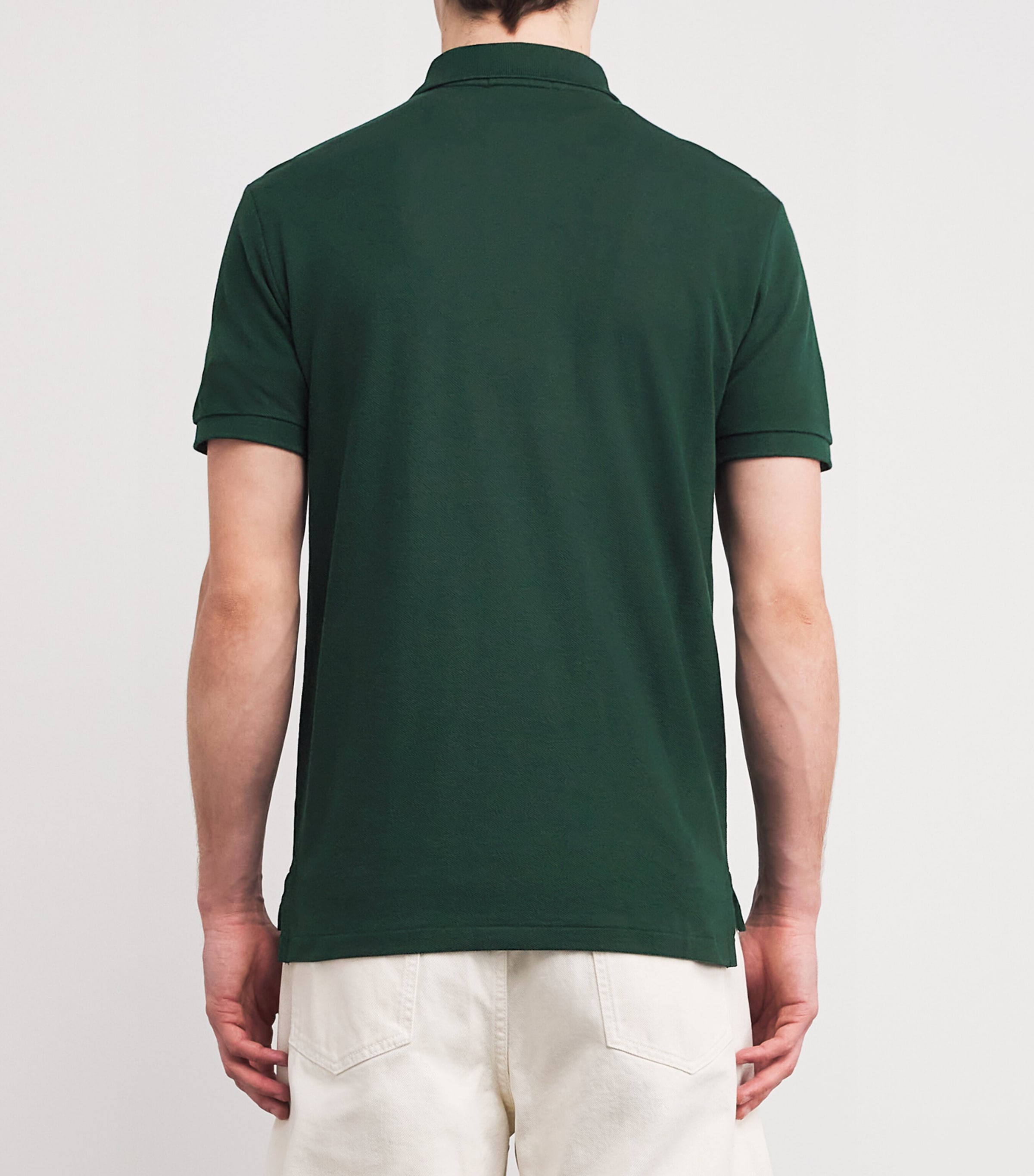Cotton Mesh Slim-Fit Polo Shirt COLLEGE GREEN Image 4