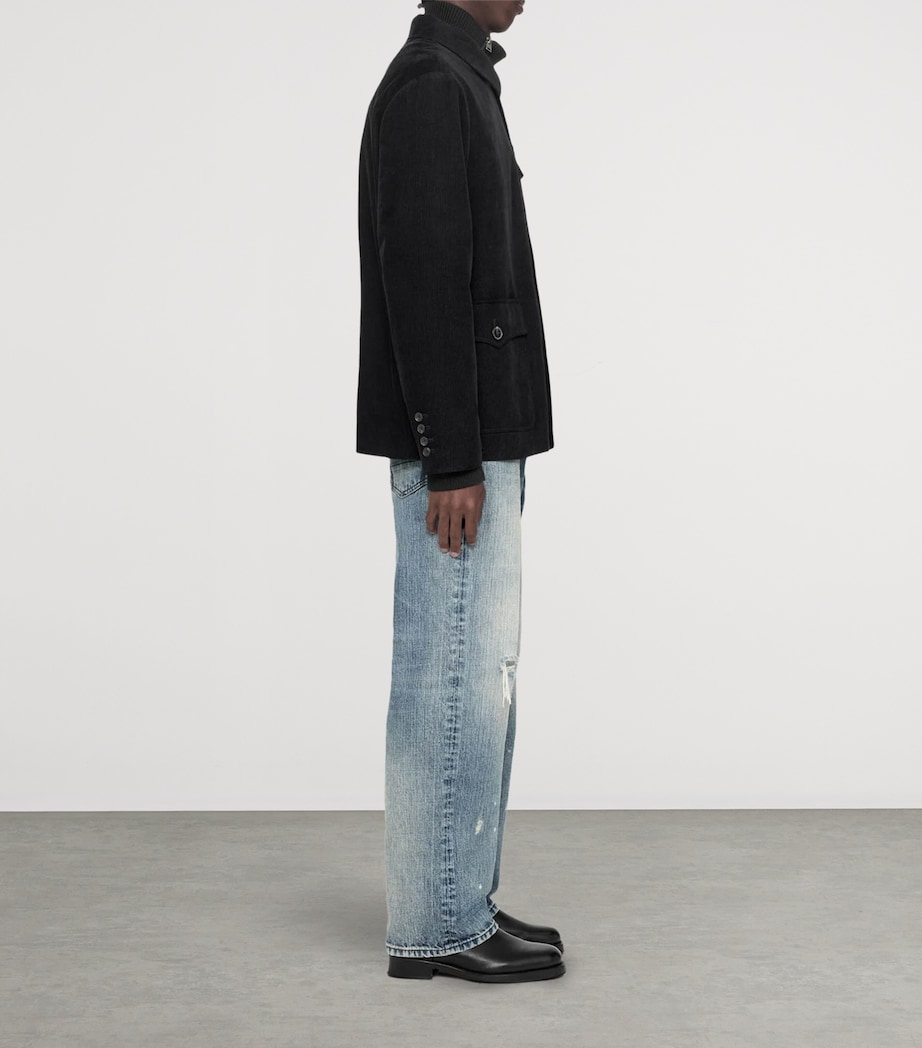 AllSaints Mens Courduroy Eden Jacket Black Image 6