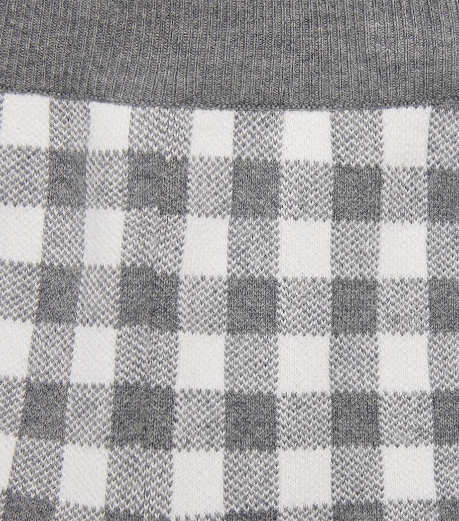 Gingham Split-Hem Shorts (2-12 Years) LT GREY Image 3