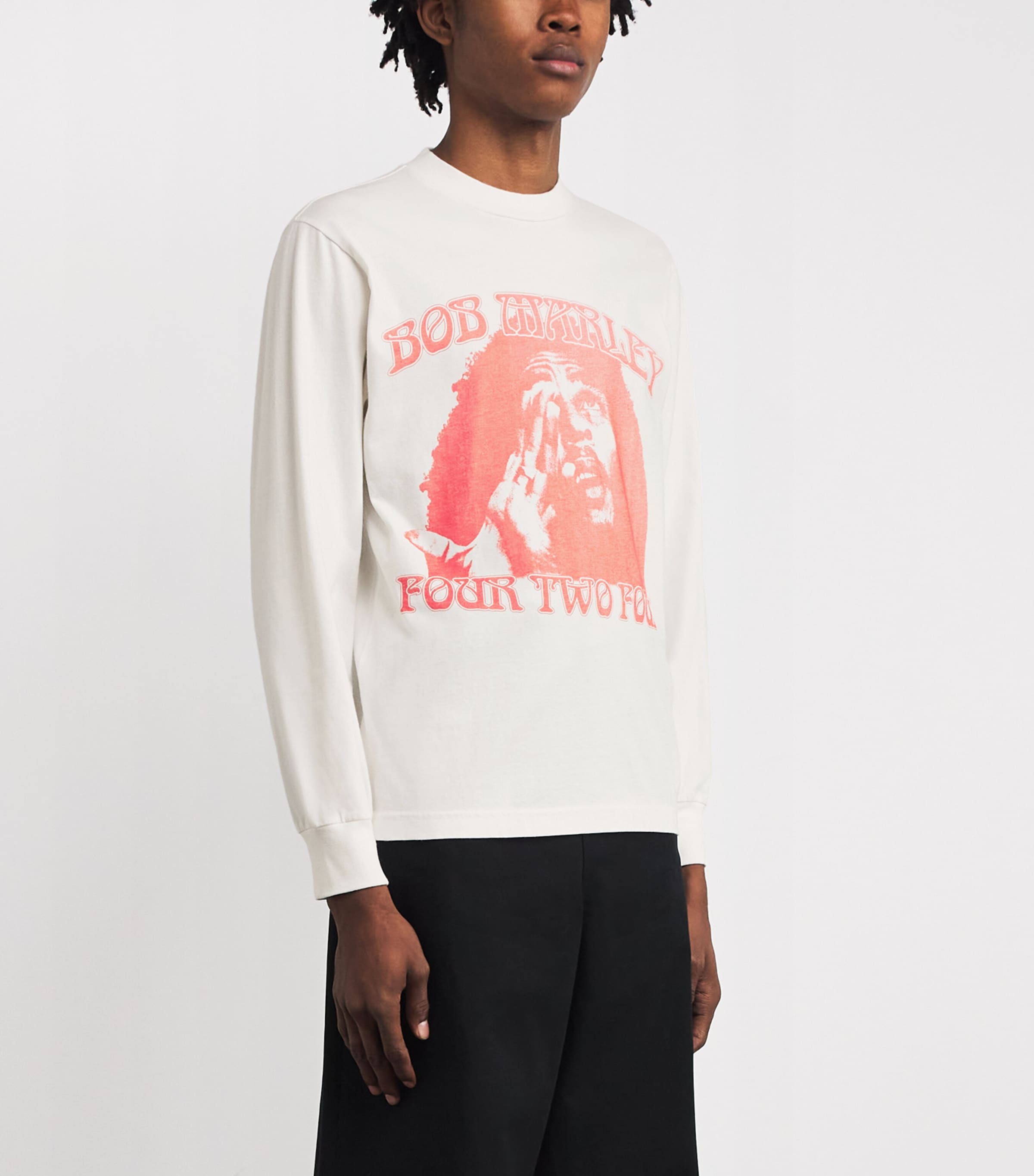 Cotton Bob Marley T-Shirt WHITE Image 3