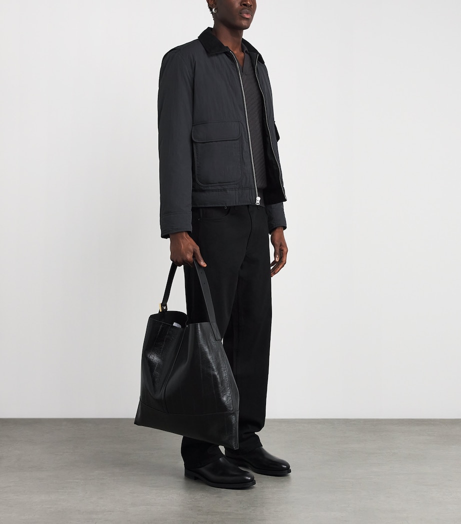 Wool Johnny Collar Polo Shirt WSHBK Image 2