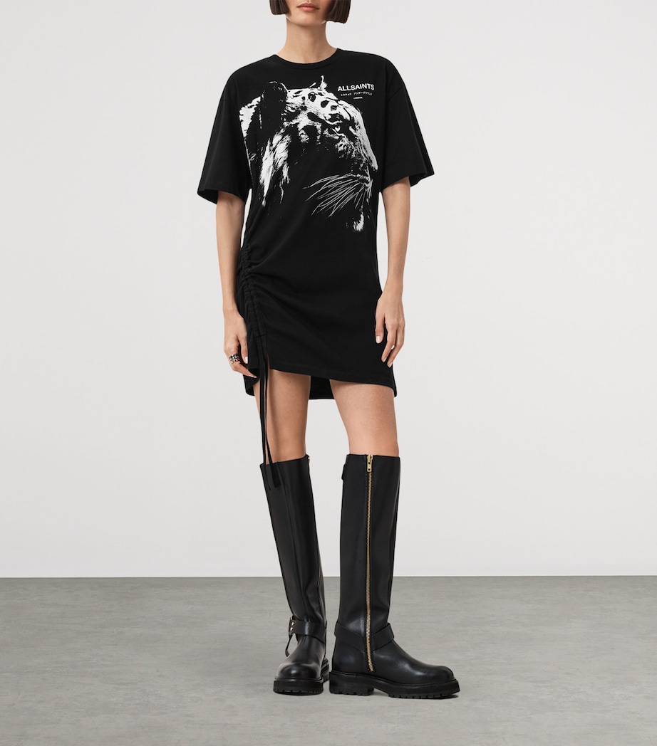 Organic Cotton Ivana Naiema T-Shirt Dress BLACK Image 2