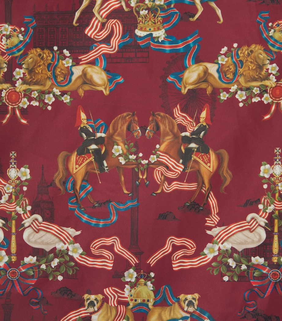 Harrods Great British Pocket Shopper Bag Burgundy Image 4