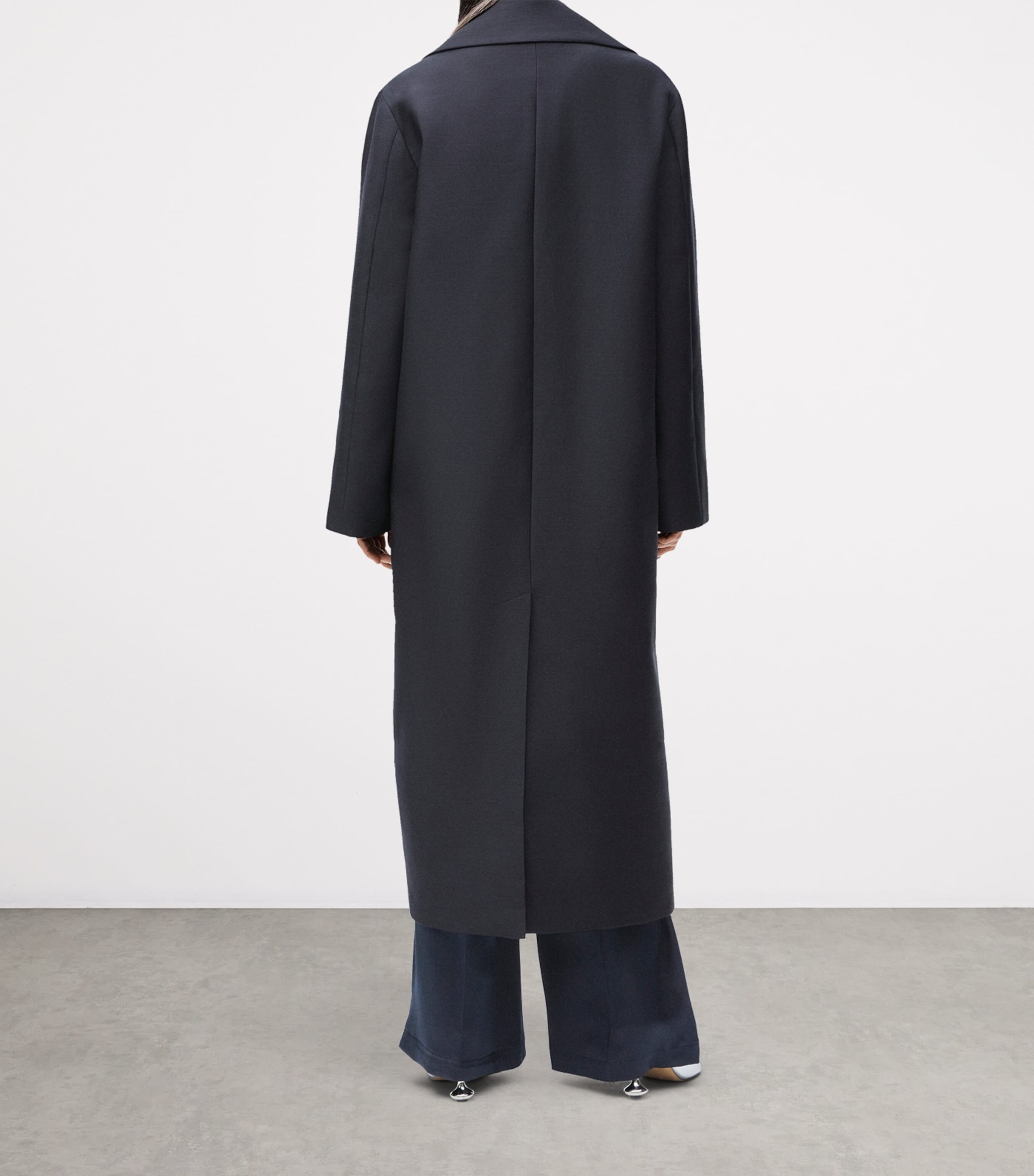 EXCLUSIVE Wool-Silk Silver Capsule Overcoat DARK BLUE Image 4