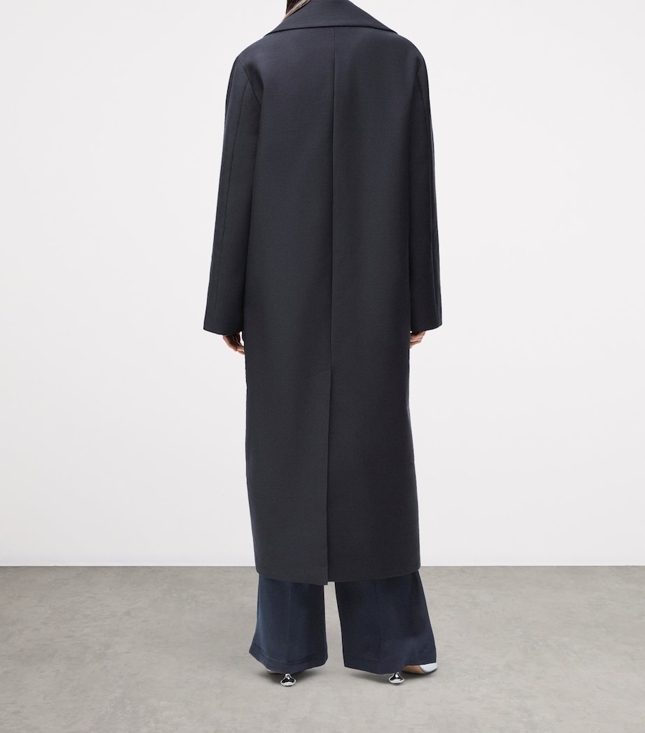 EXCLUSIVE Wool-Silk Silver Capsule Overcoat DARK BLUE Image 4