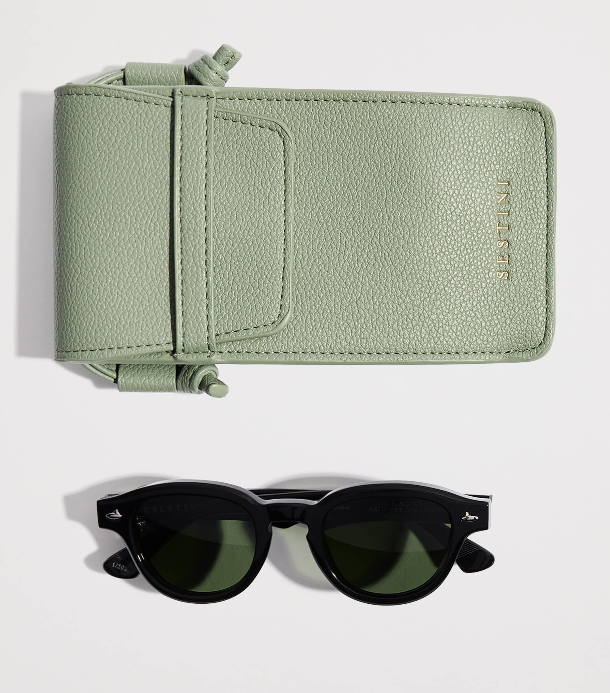 Sestini Acetate Sei e Mezzo Sunglasses Foresta Image 5