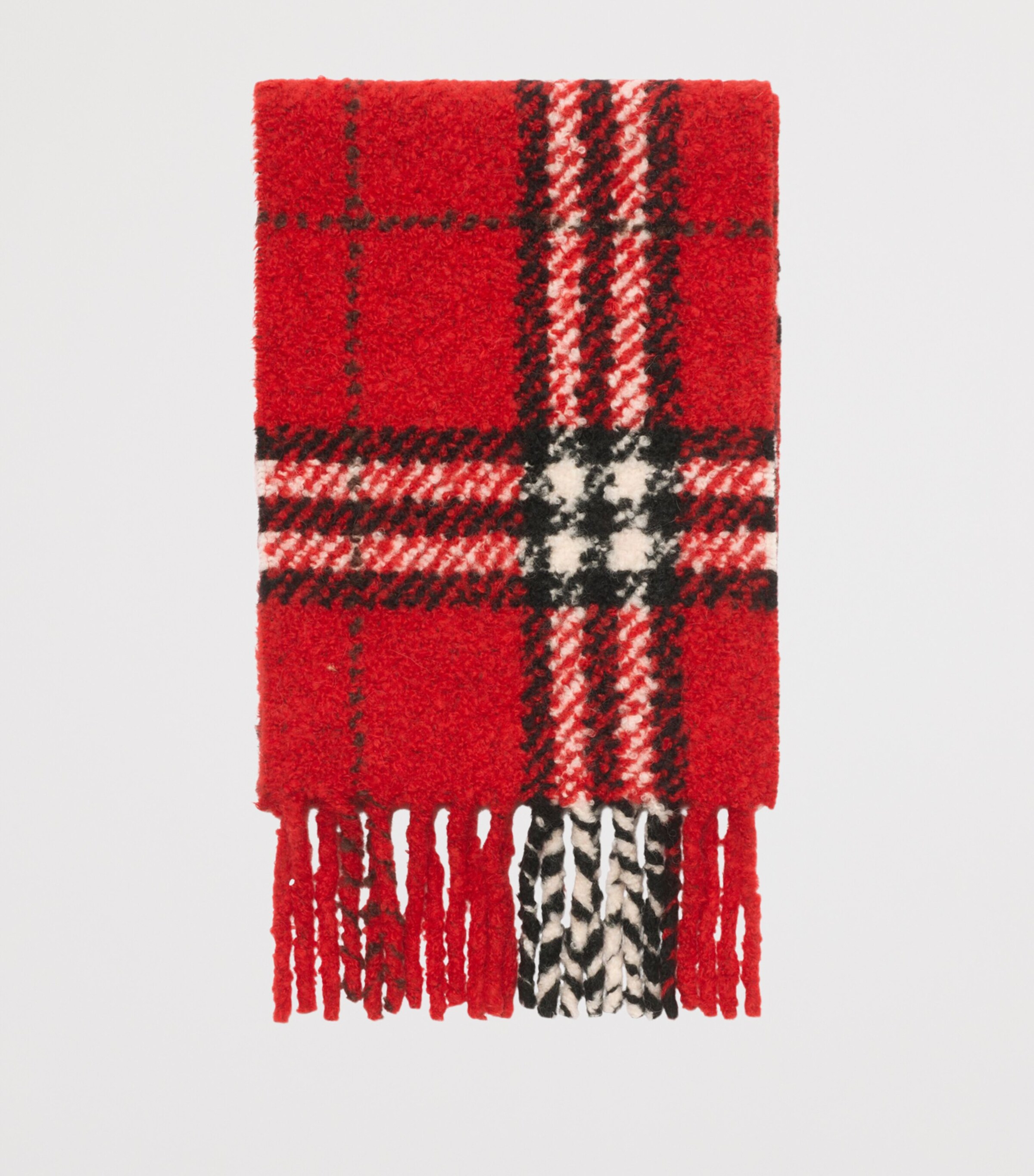 Alpaca-Wool Bouclé Scarf POST RED Image 3