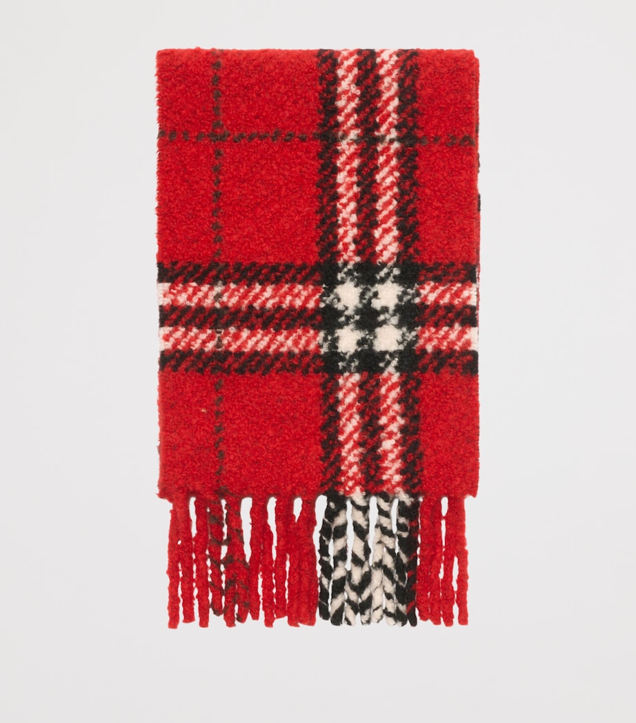 Alpaca-Wool Bouclé Scarf POST RED Image 3