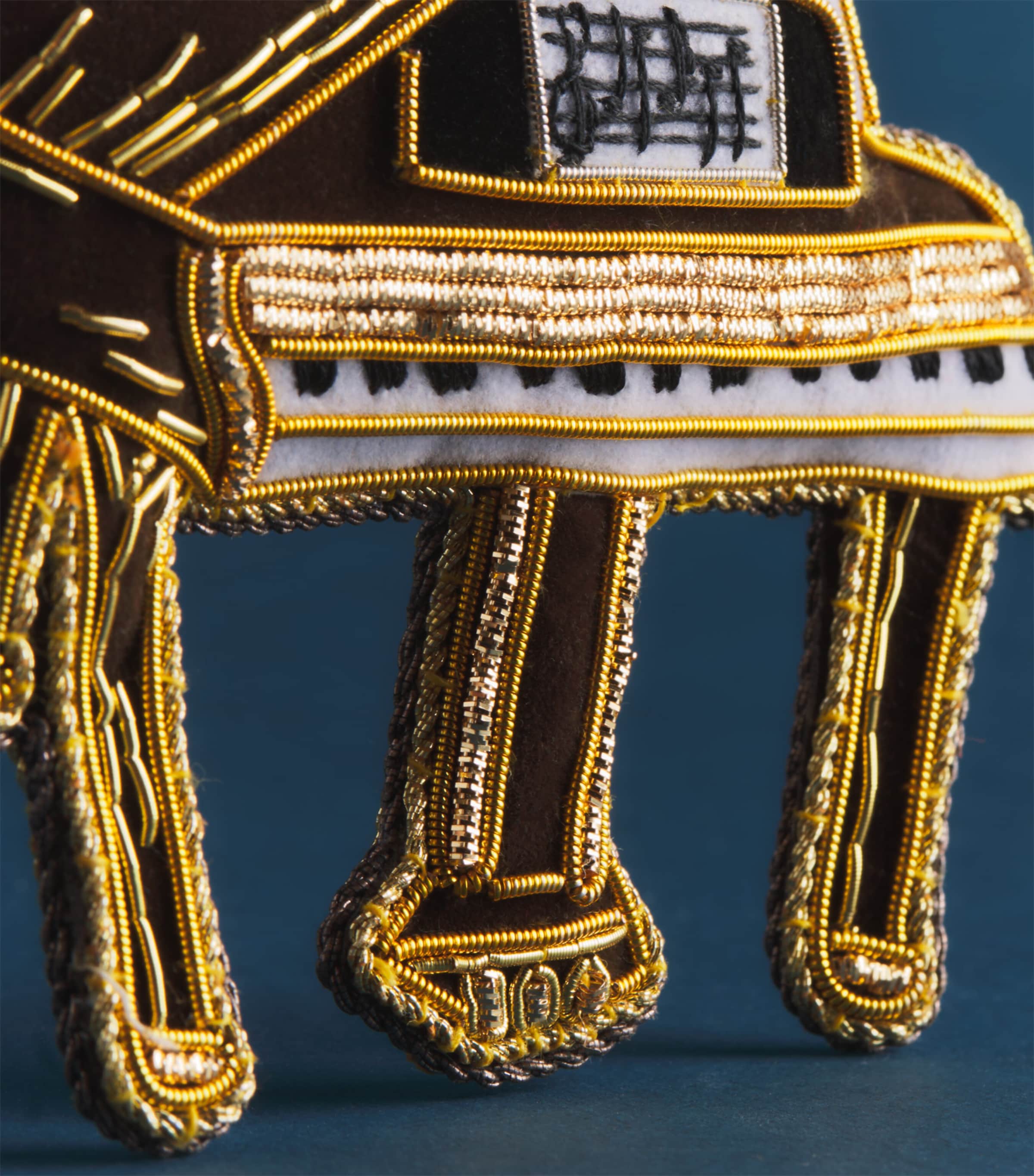 Tinker Tailor Grand Piano Tree Decoration Brown & Gold Image 2