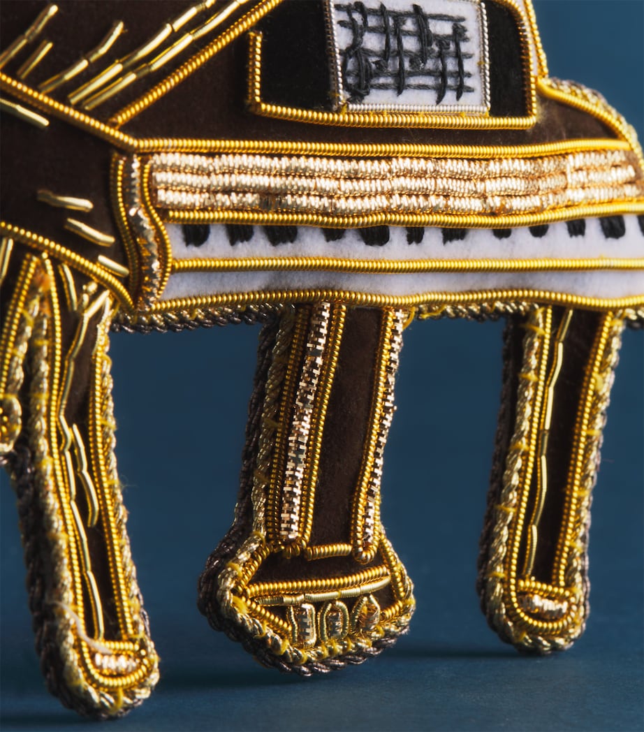 Tinker Tailor Grand Piano Tree Decoration Brown & Gold Image 2