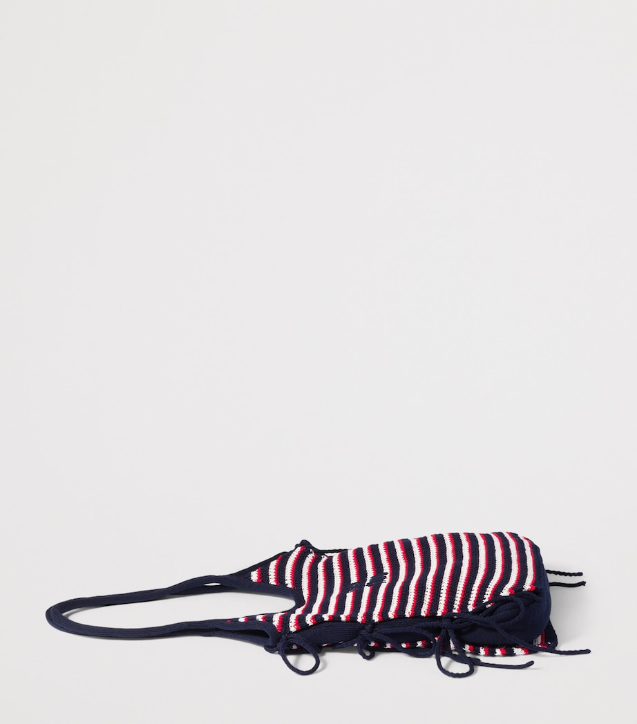 Miu Miu Crochet Ivy Tote Bag Blue Image 2