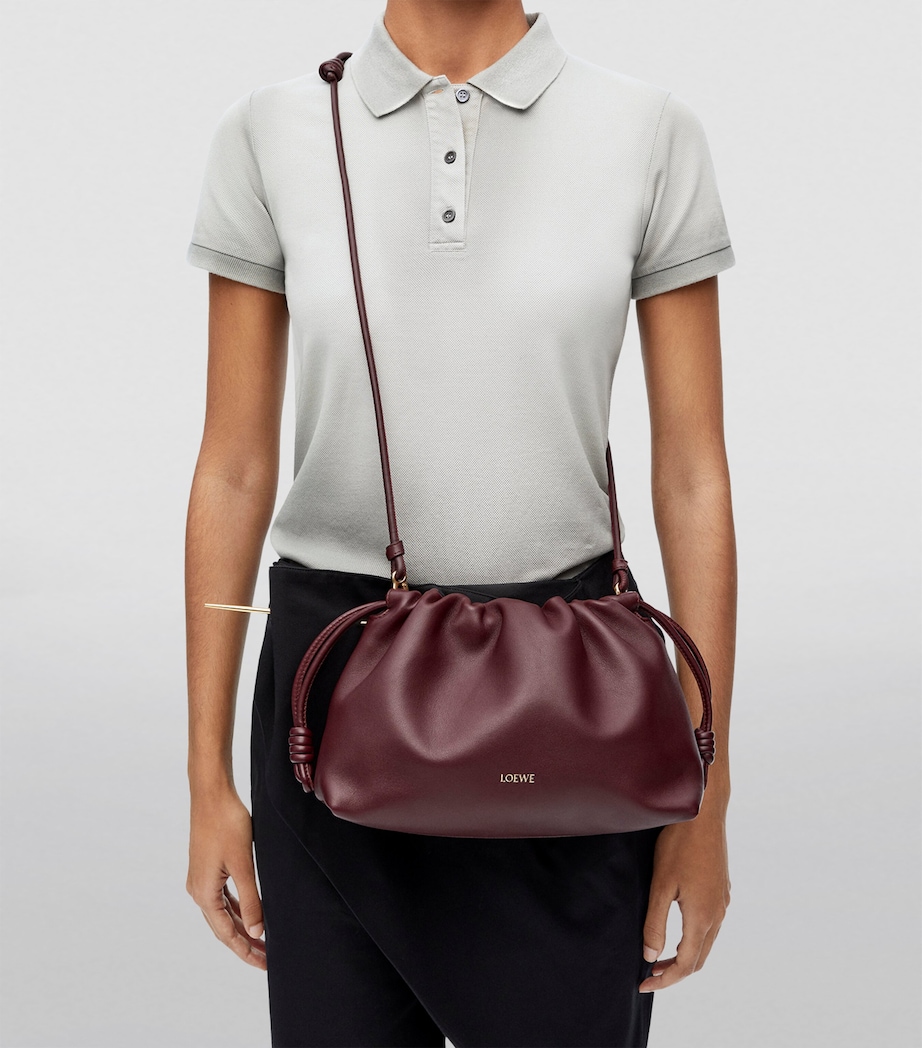 LOEWE Leather Flamenco Purse Dark Burgundy Image 2