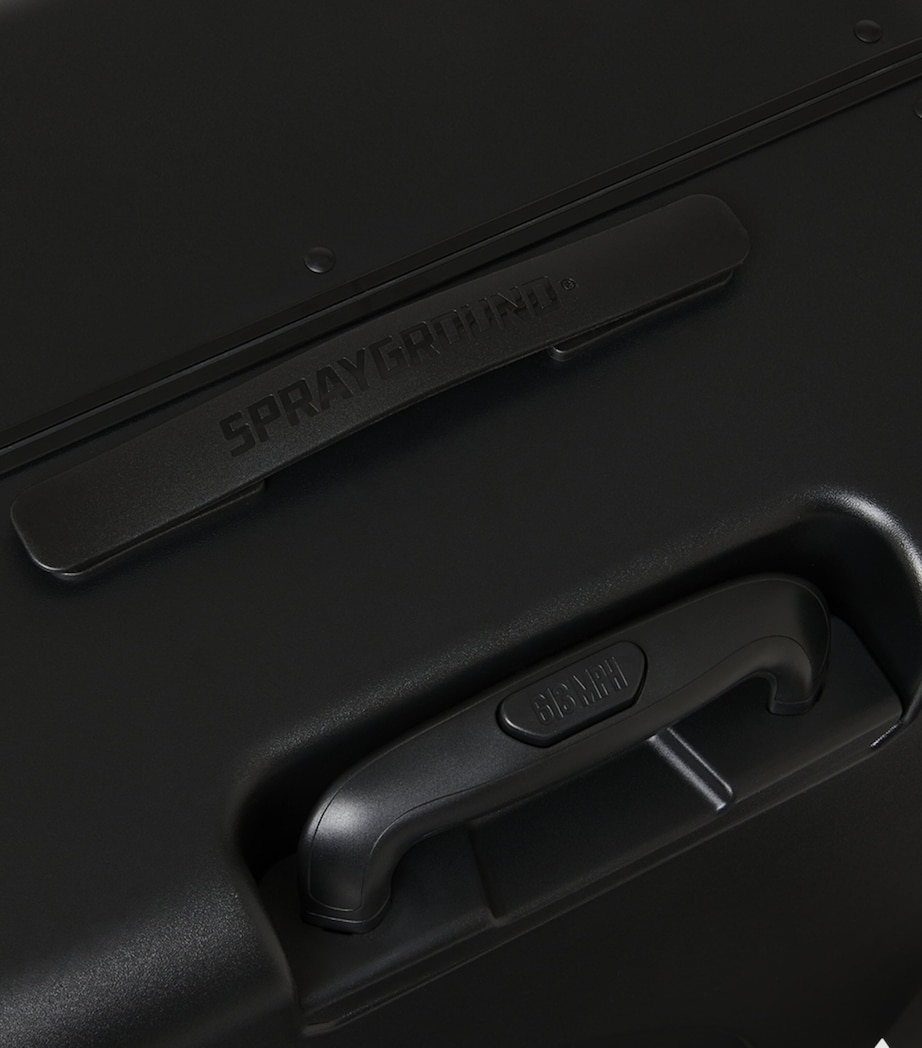 Embossed Check-In Suitcase (79cm) BLACK Image 8