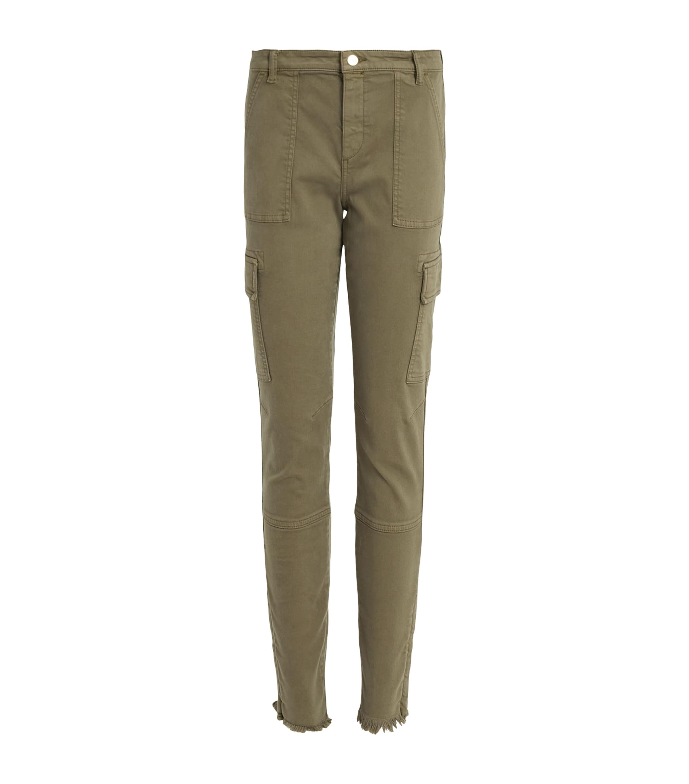 Shop Allsaints Duran Skinny Cargo Trousers In Green