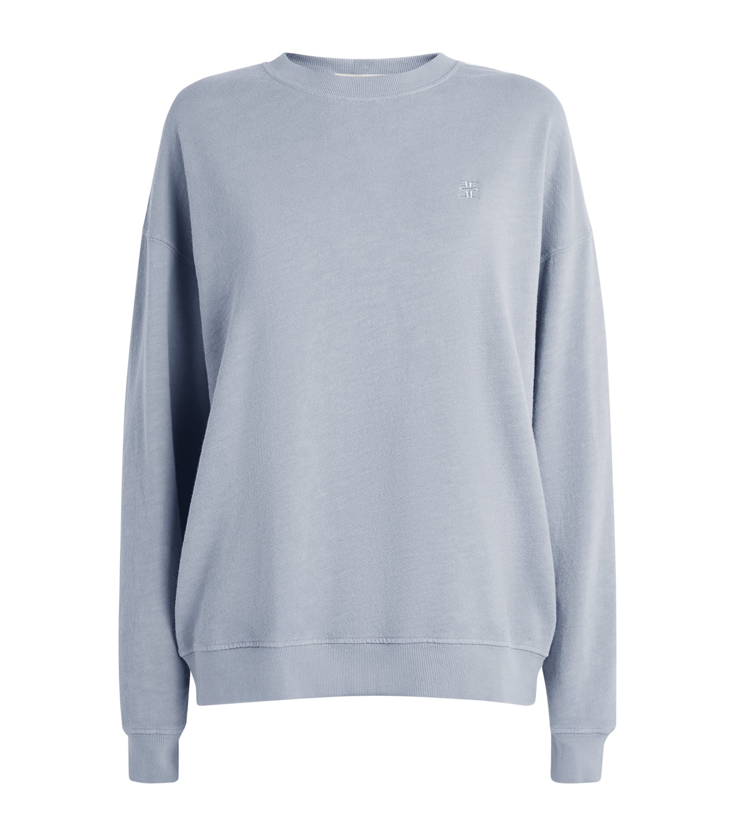 ÉTERNE Womens Cotton Oversized Sweatshirt Slate Image 1