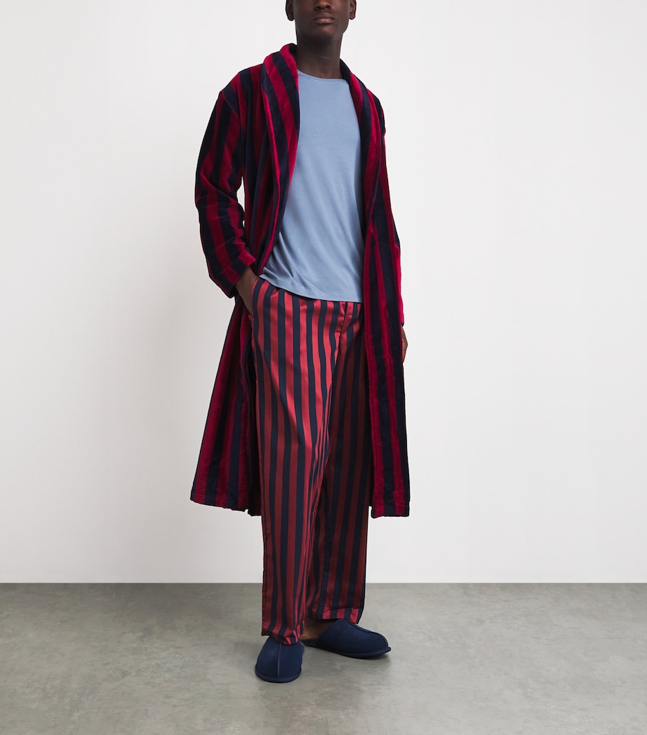 Cotton Stripe Royal Lounge Trousers 225NAV Image 2