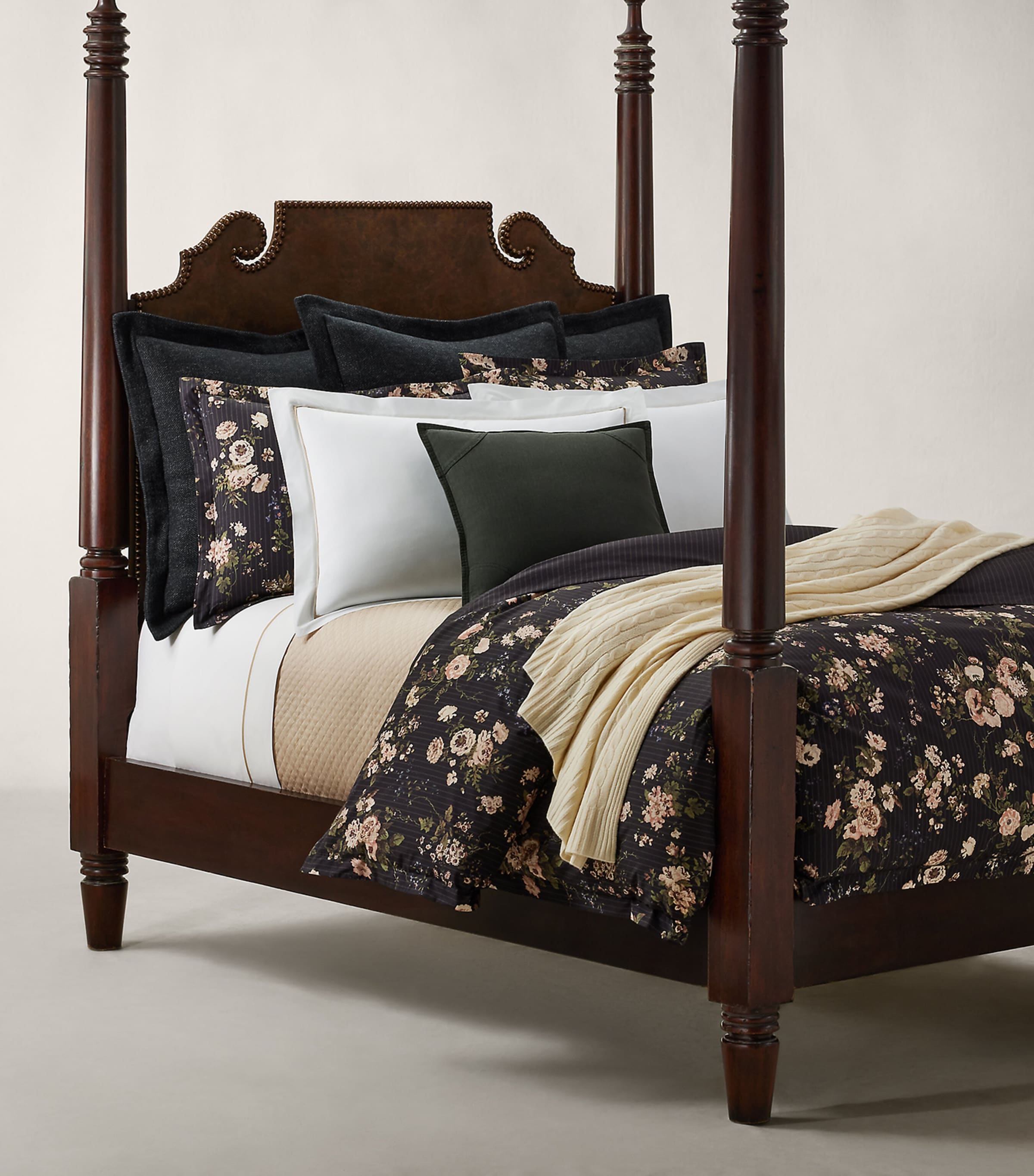 Cotton Thompson Oxford Pillowcase (50cm x 75cm) CHARCOAL Image 2