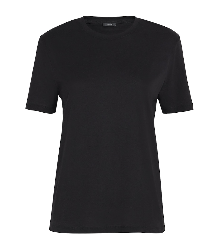 Cotton-Silk T-Shirt BLACK Image 1
