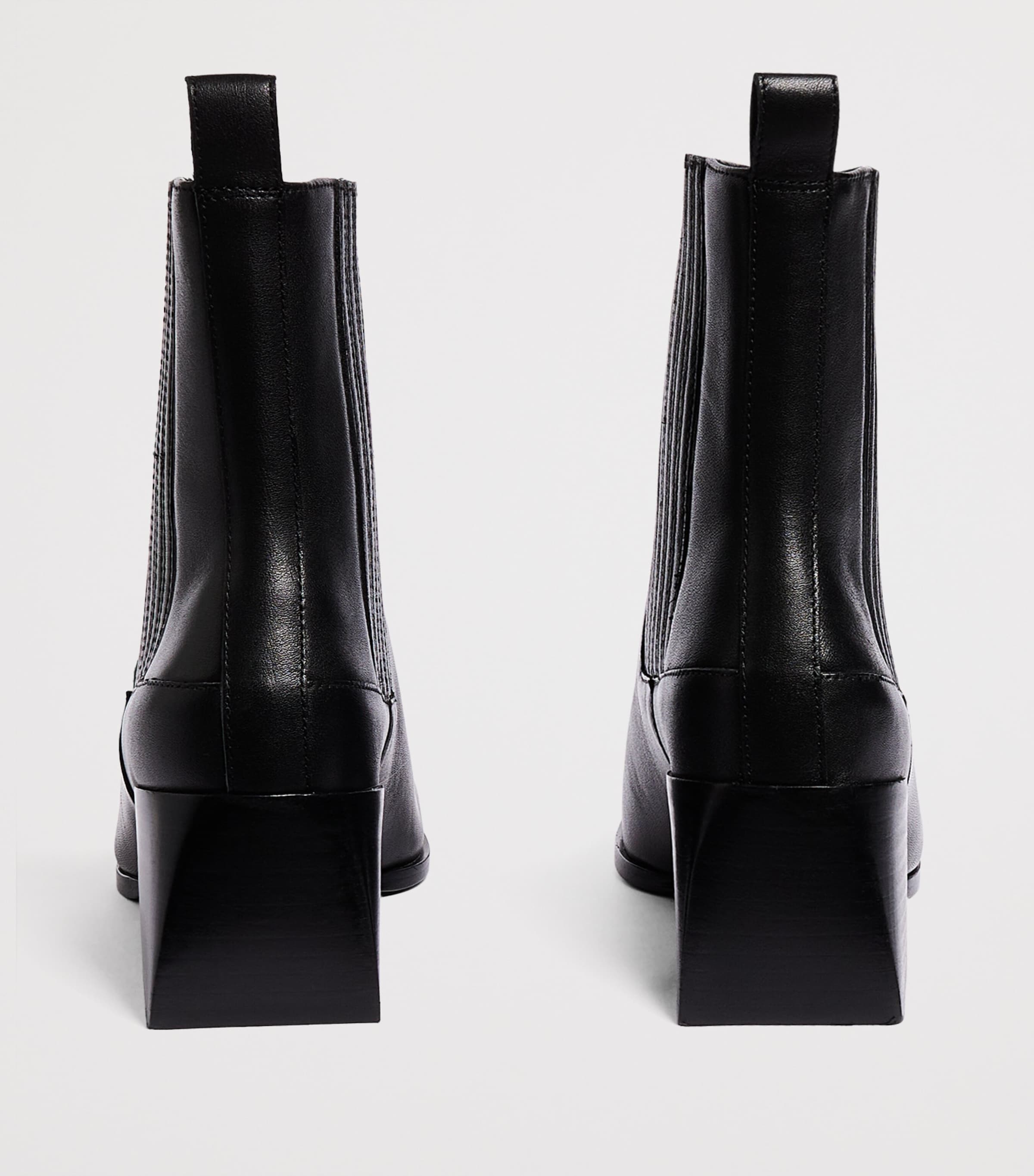 Sandro Paris Leather Ankle Boots 55 Black Image 5