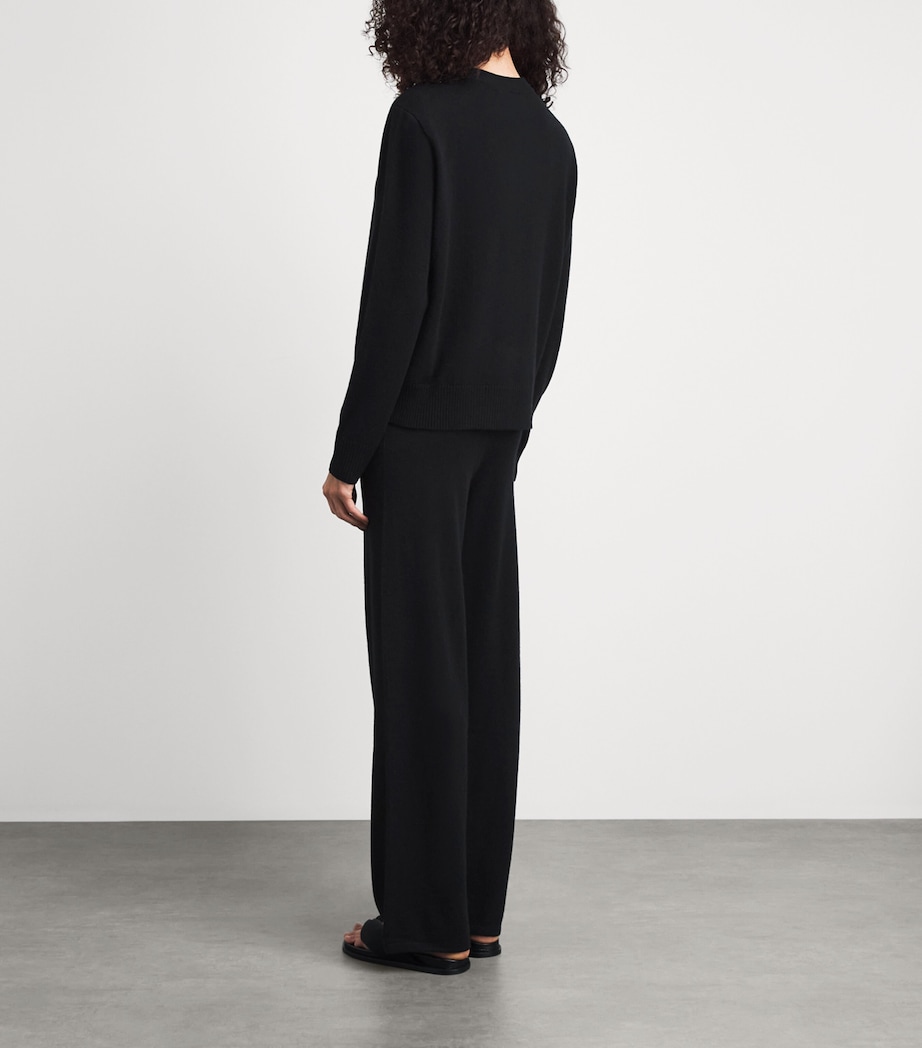 Soft Goat Womens Cashmere Sweater and Trousers Set Black Image 4
