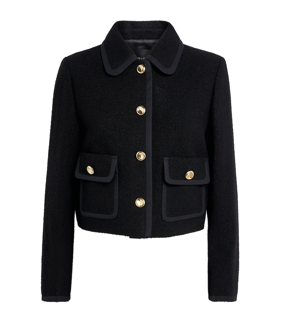 ME+EM Womens Wool Cropped Jacket Black Image 1