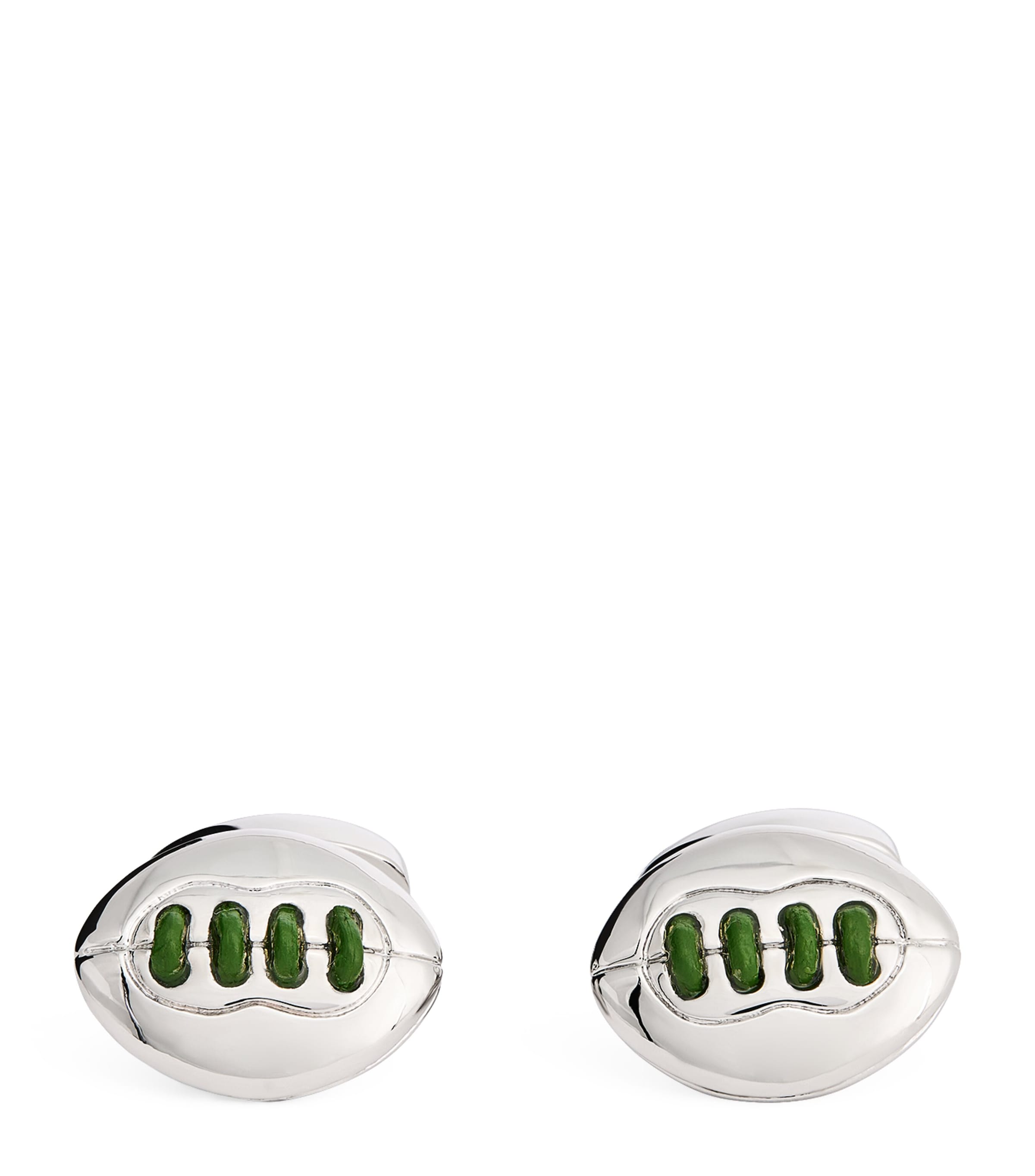 Babette Thread-detail American Football Cufflinks In Silver