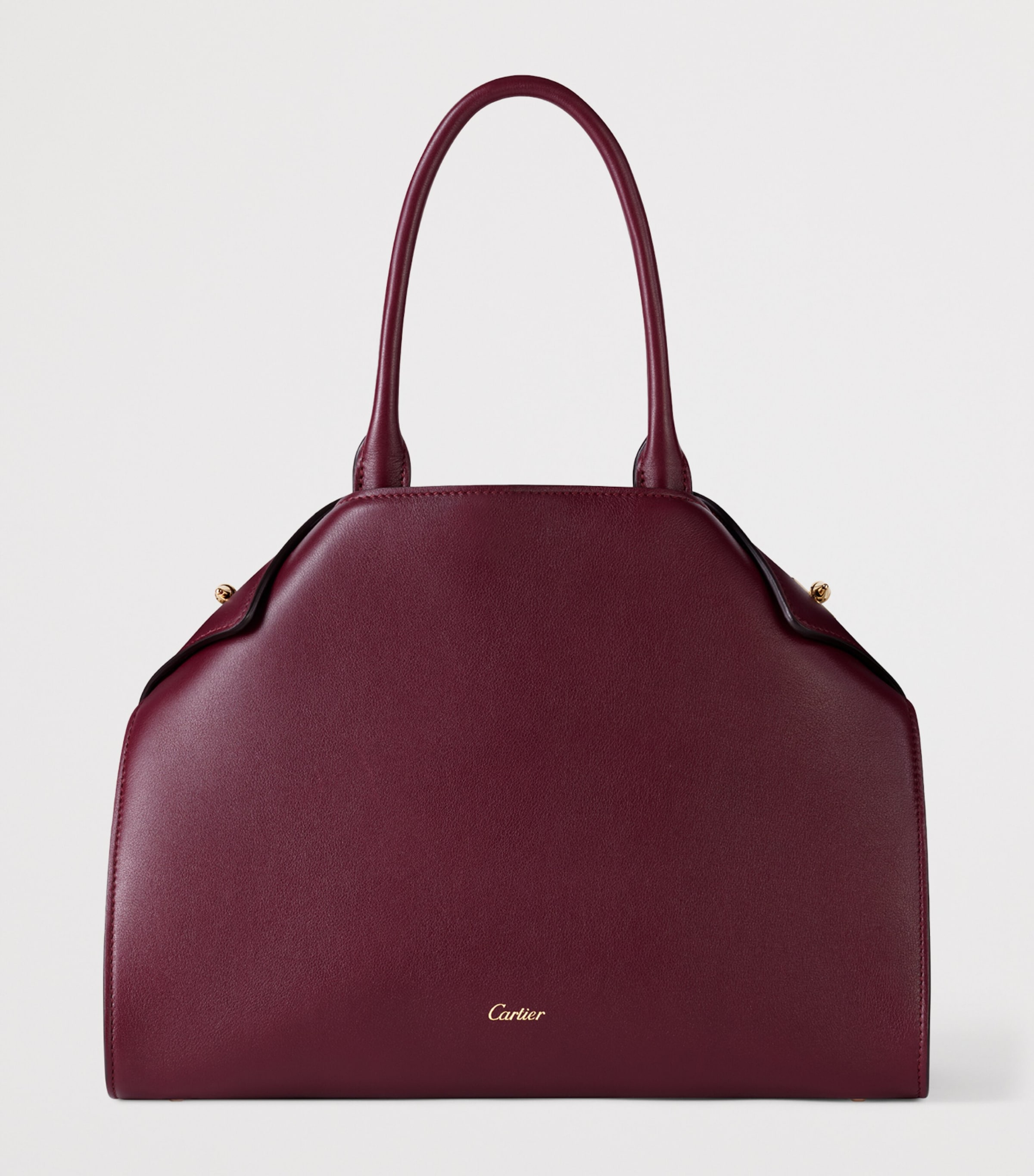 Cartier Small Leather Clash Tote Bag Burgundy Image 2