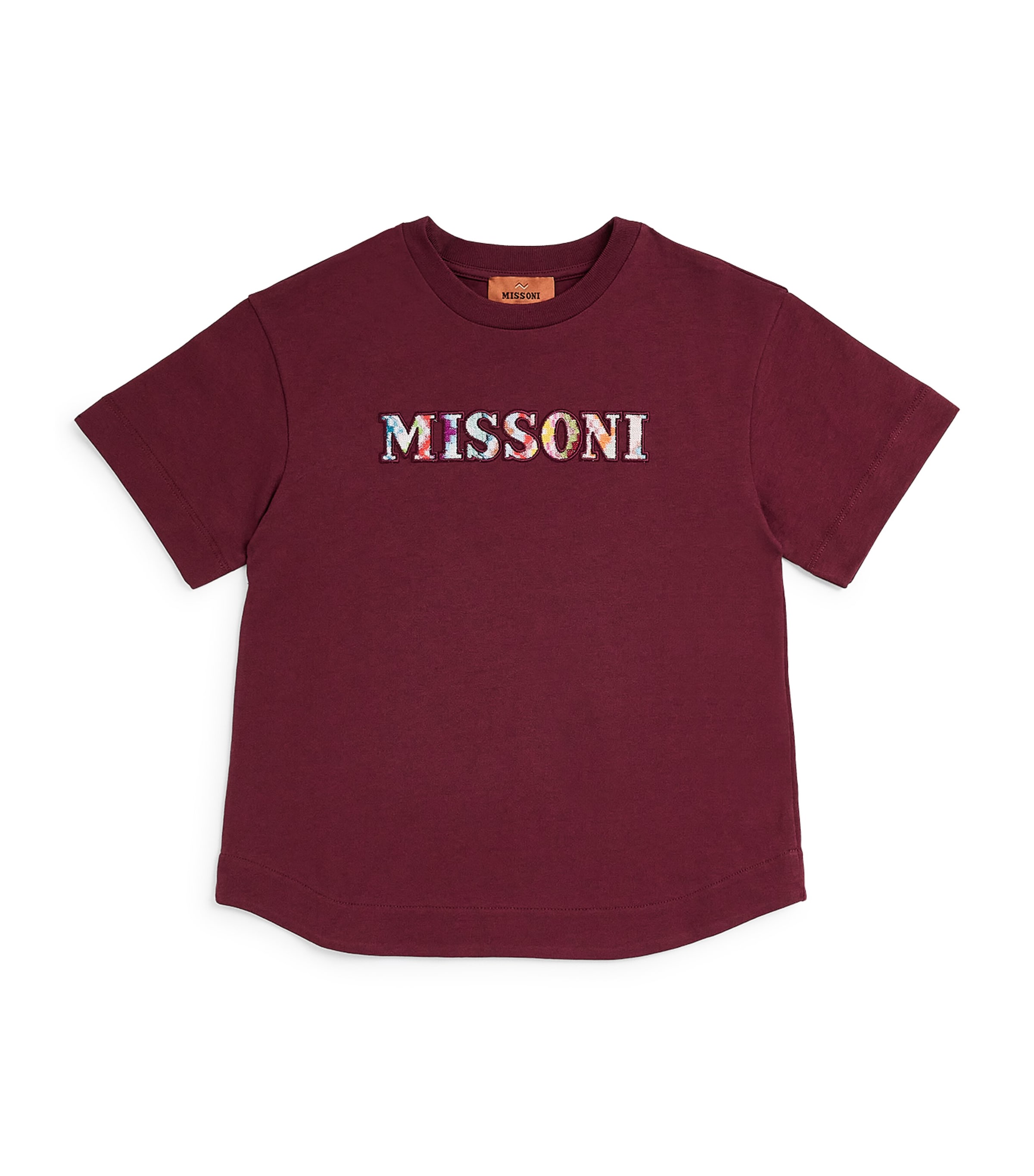 Missoni Kids Cotton Embroidered-Logo T-Shirt (4-14 Years) Plum Image 1