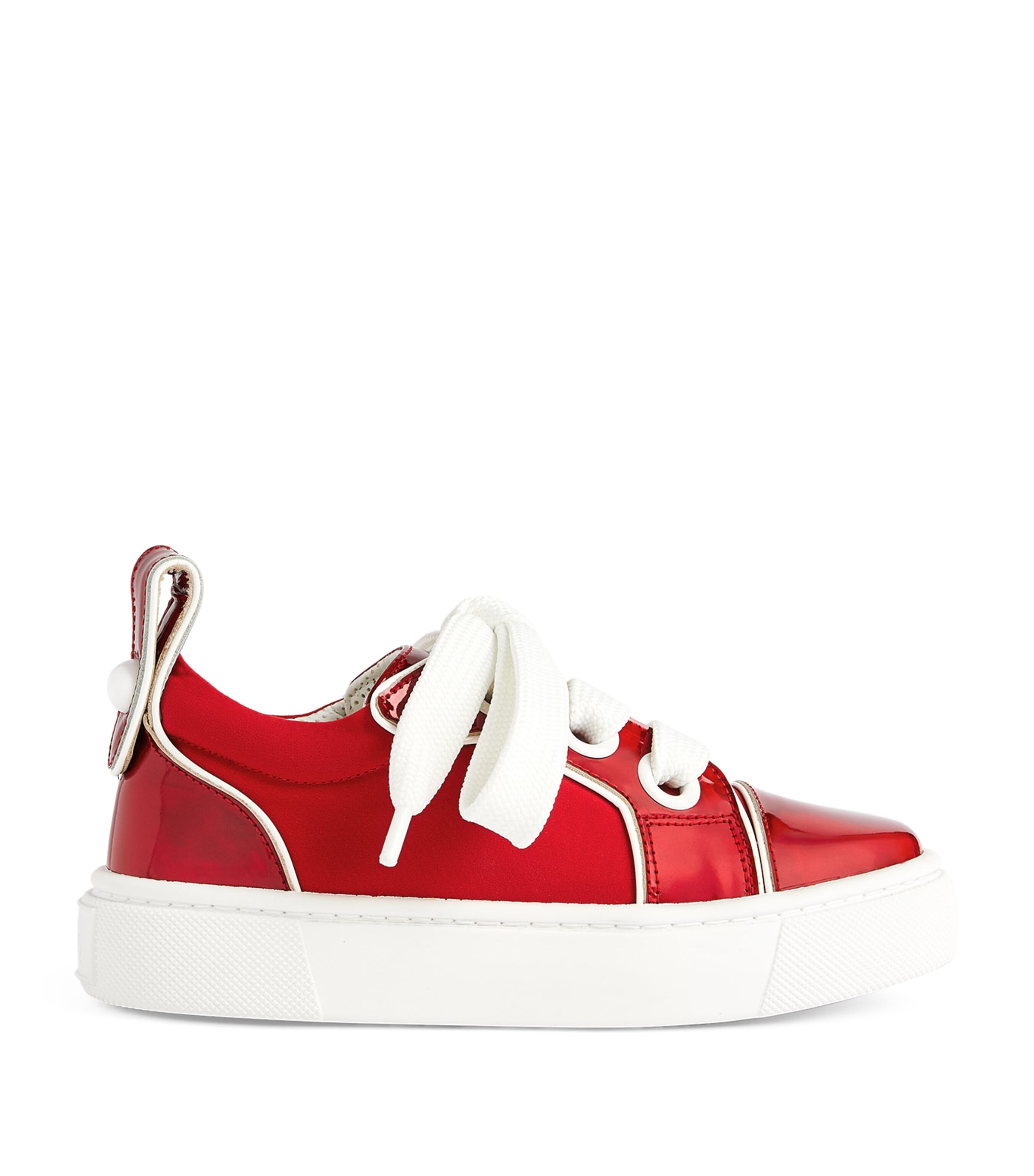 Christian Louboutin Kids' Toy Toy Patent Sneakers In Red