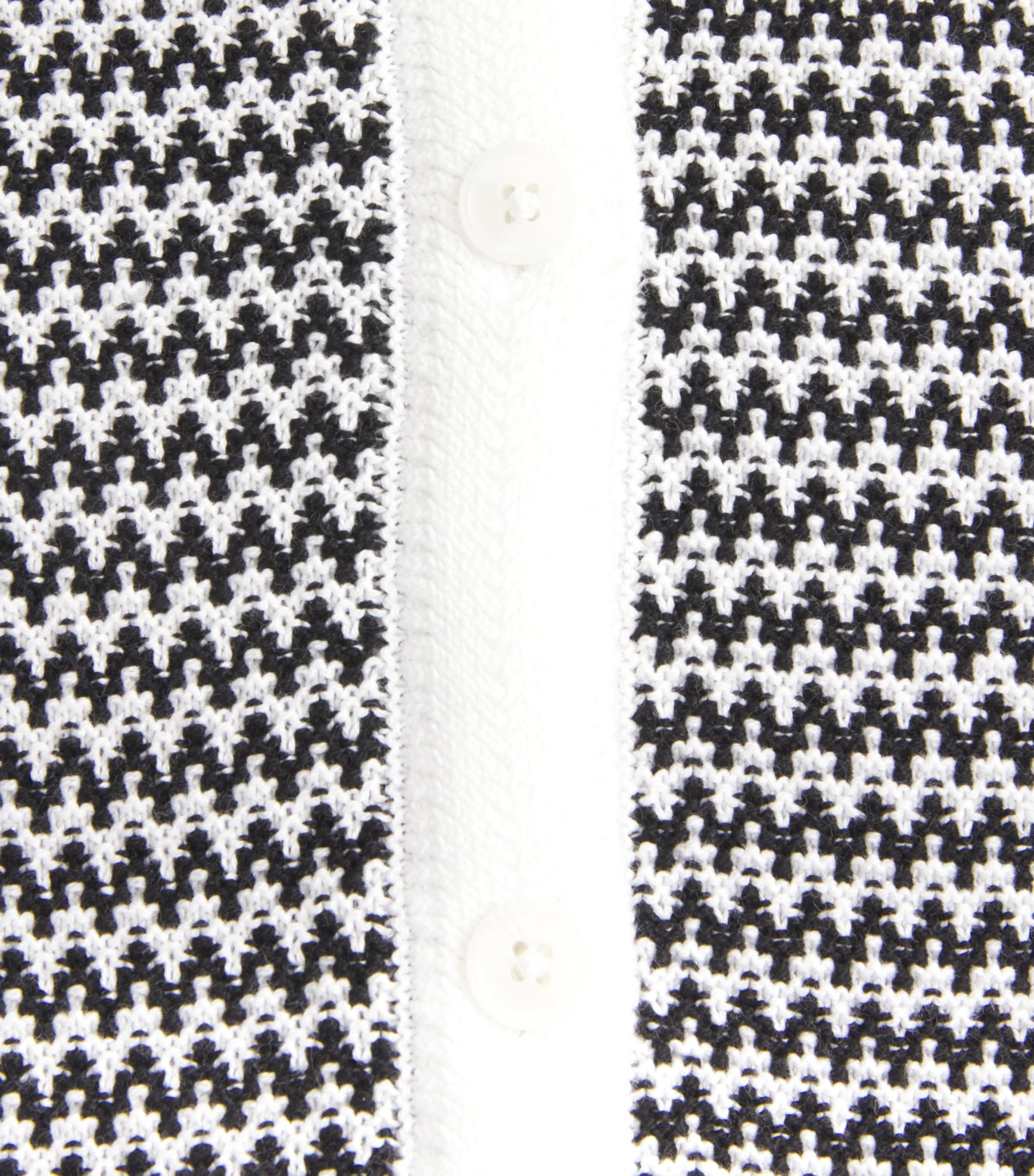 Varley Womens Knitted Gaelle Polo Shirt Snow White / Black Image 6