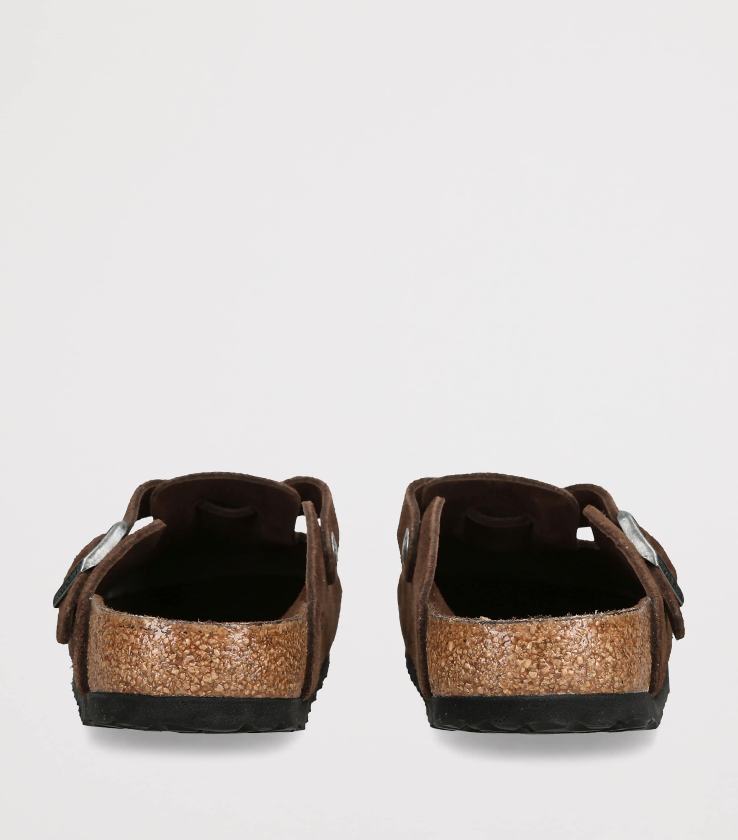 Birkenstock Suede Boston Clogs Brown Image 2