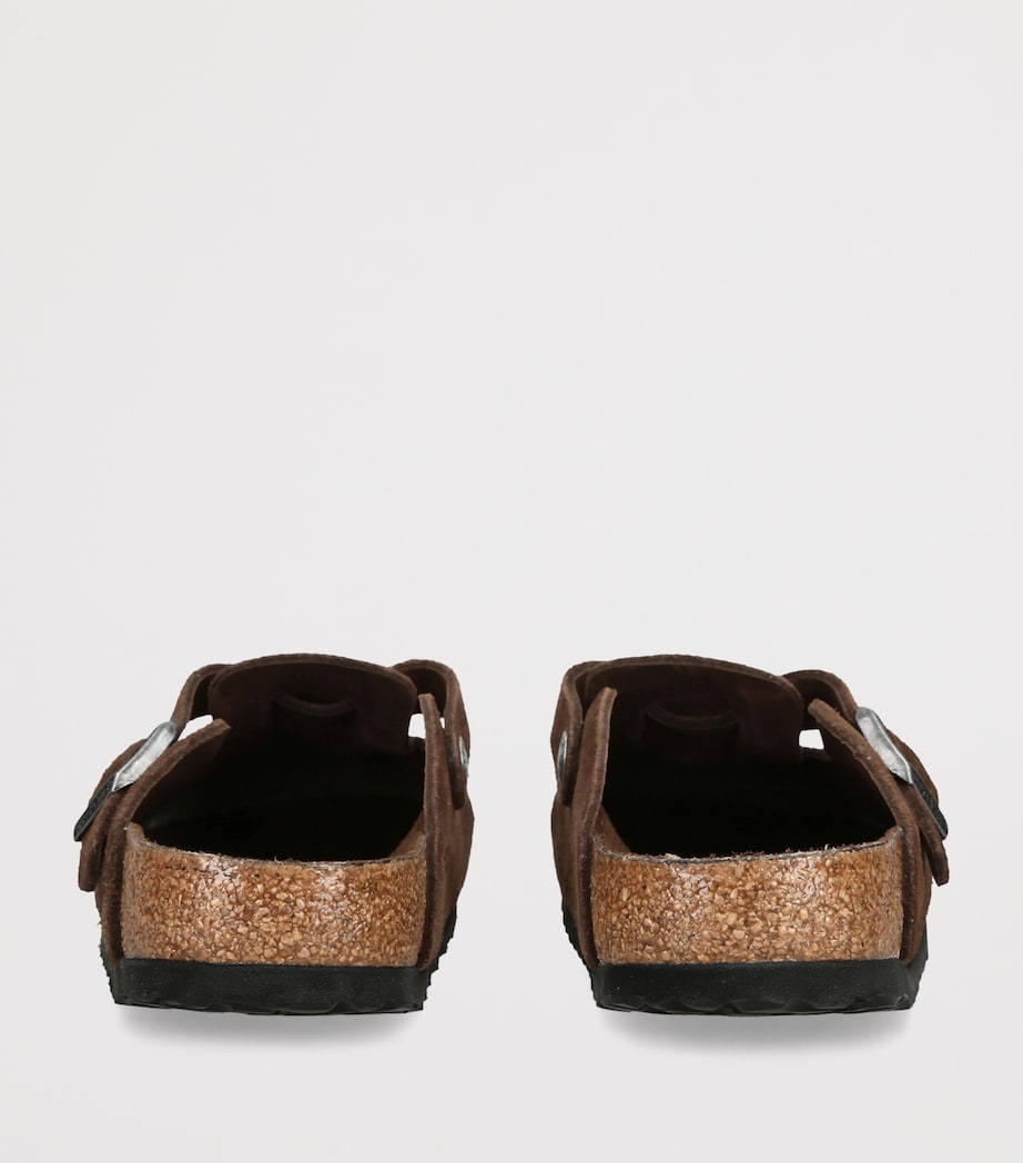 Birkenstock Suede Boston Clogs Brown Image 2