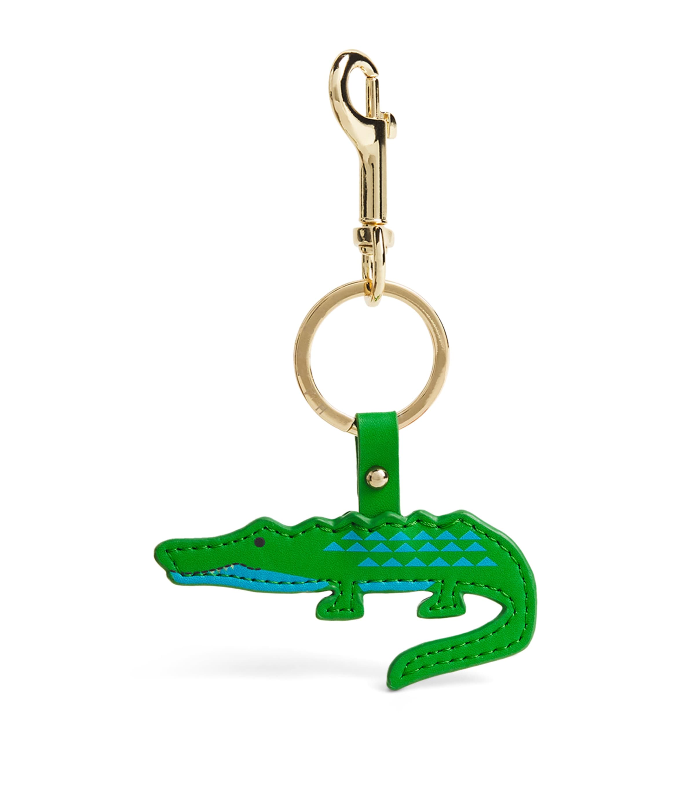 Harrods Leather Crocodile Keyring