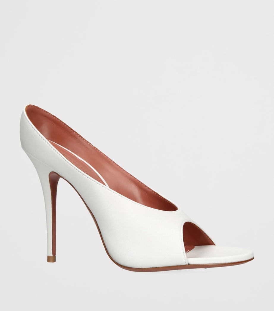 Leather Anok Heeled Slipper 105 WHITE Image 3