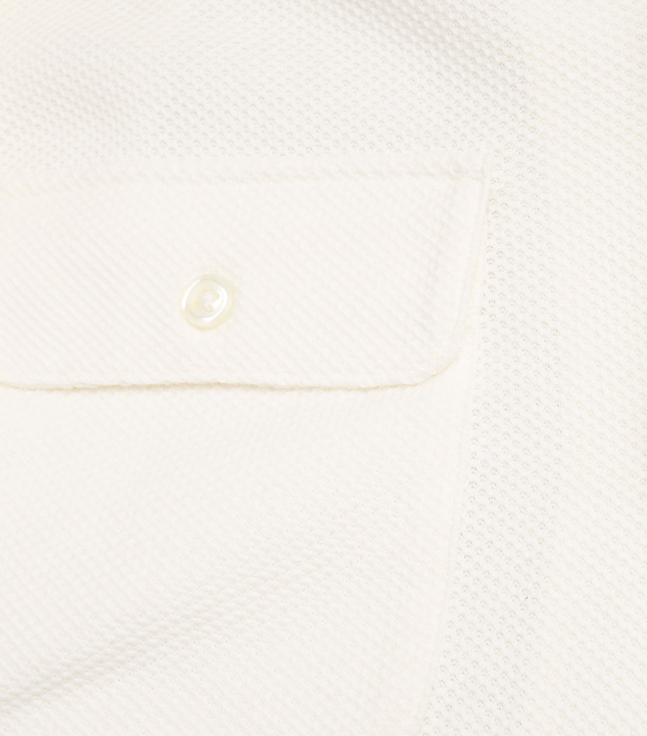 Polo Ralph Lauren Mens Cotton Honeycomb Shirt Pale Cream Image 6