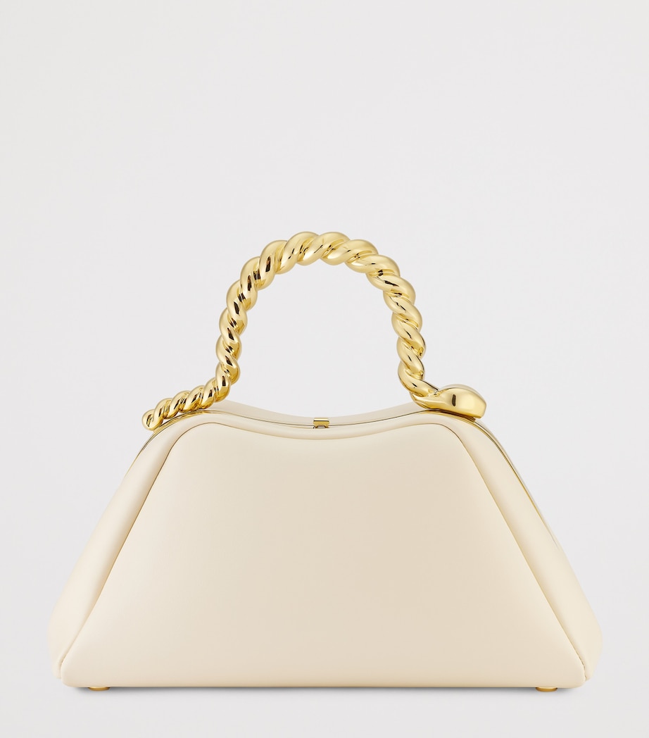 x Geraldine Guyot Small Calfskin Serpentine Top-Handle Bag IVORY Image 2