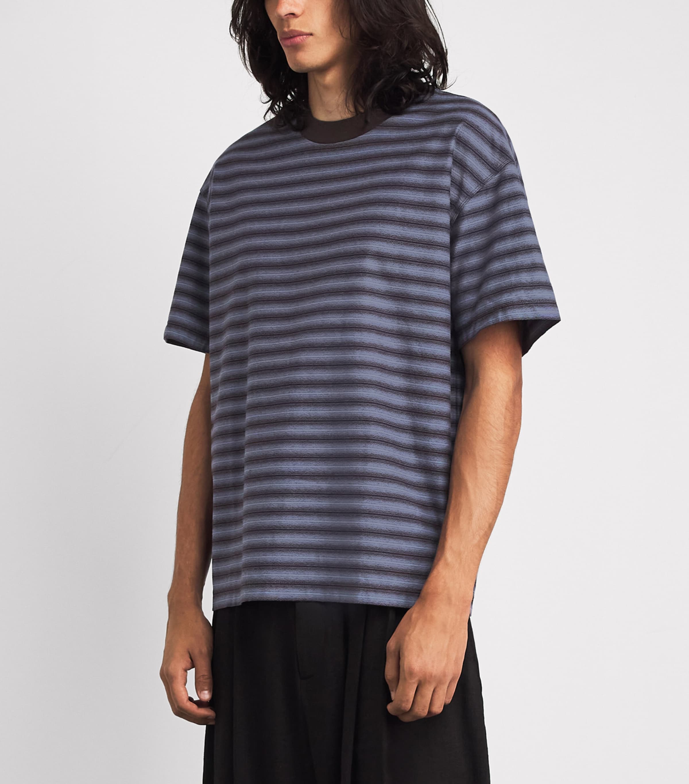 NN.07 Mens Organic Cotton Stripe T-Shirt Blue Stripe Image 4