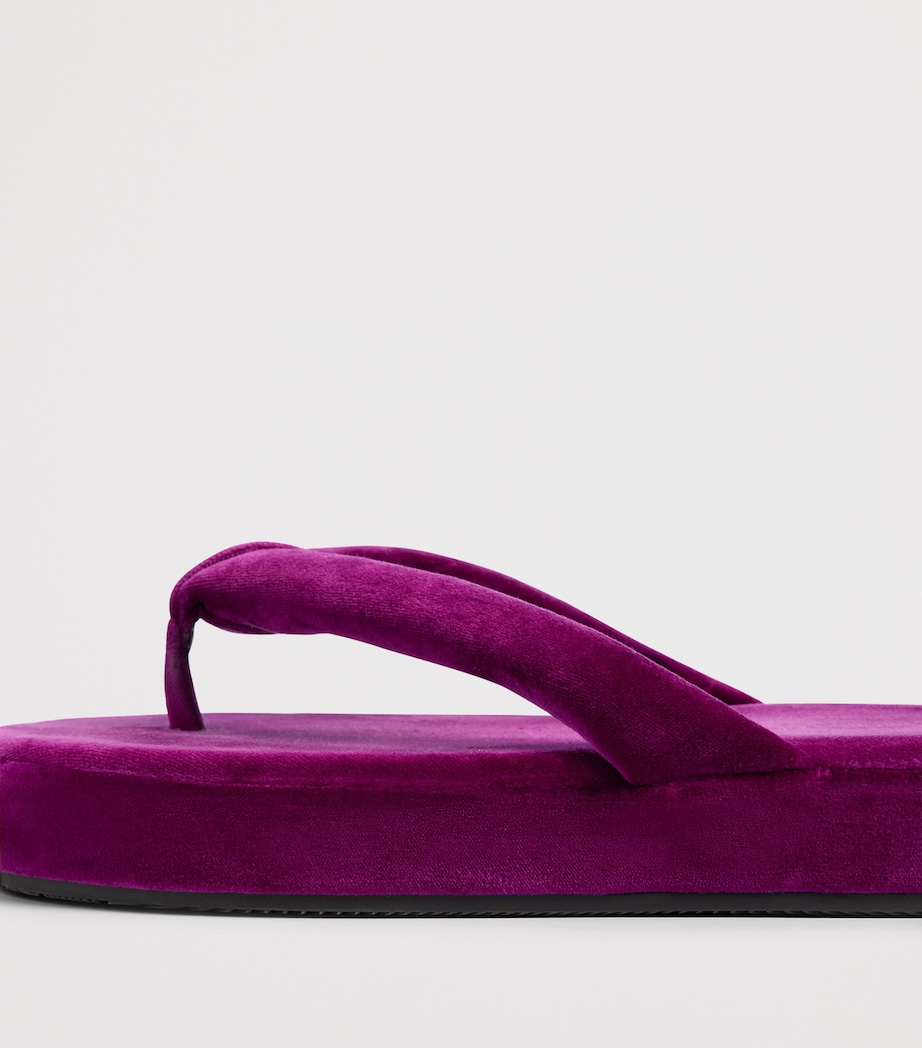 Balenciaga Velvet Jet Lag Flatform Flip Flops Image 7
