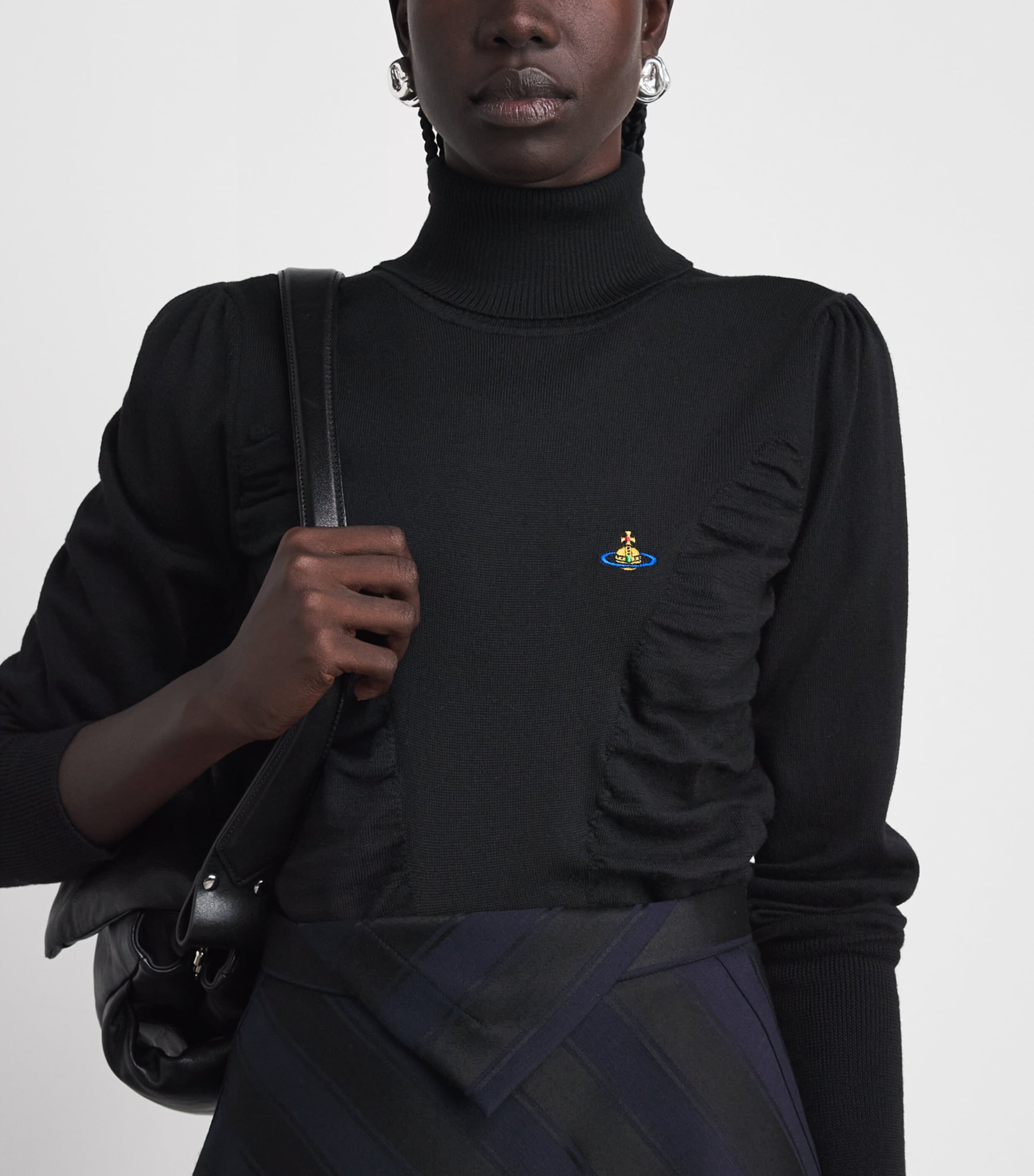 Vivienne Westwood Womens Wool Rollneck Pamela Sweater Black Image 3