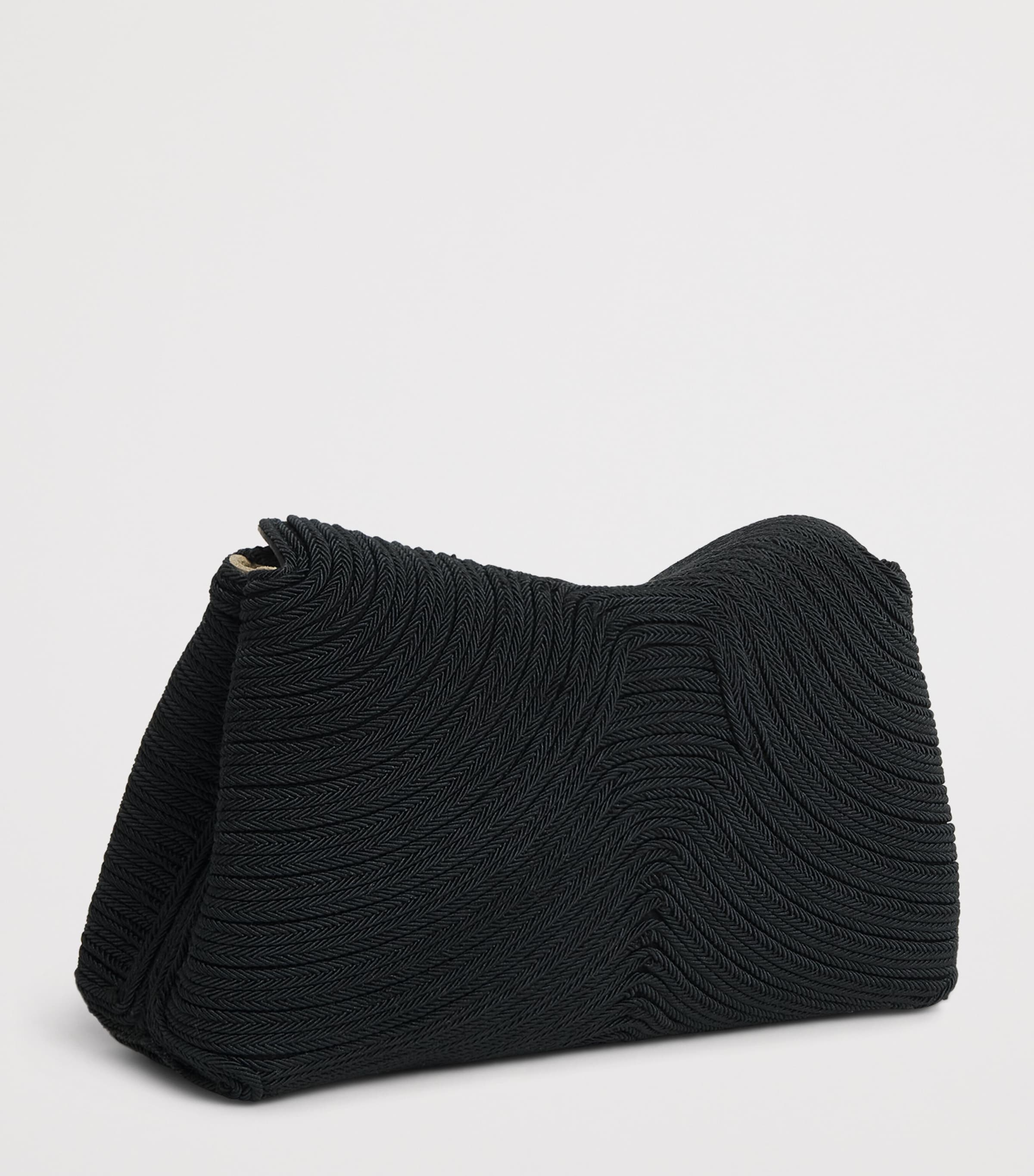 Toteme Mini Woven Clutch Bag Black Image 3