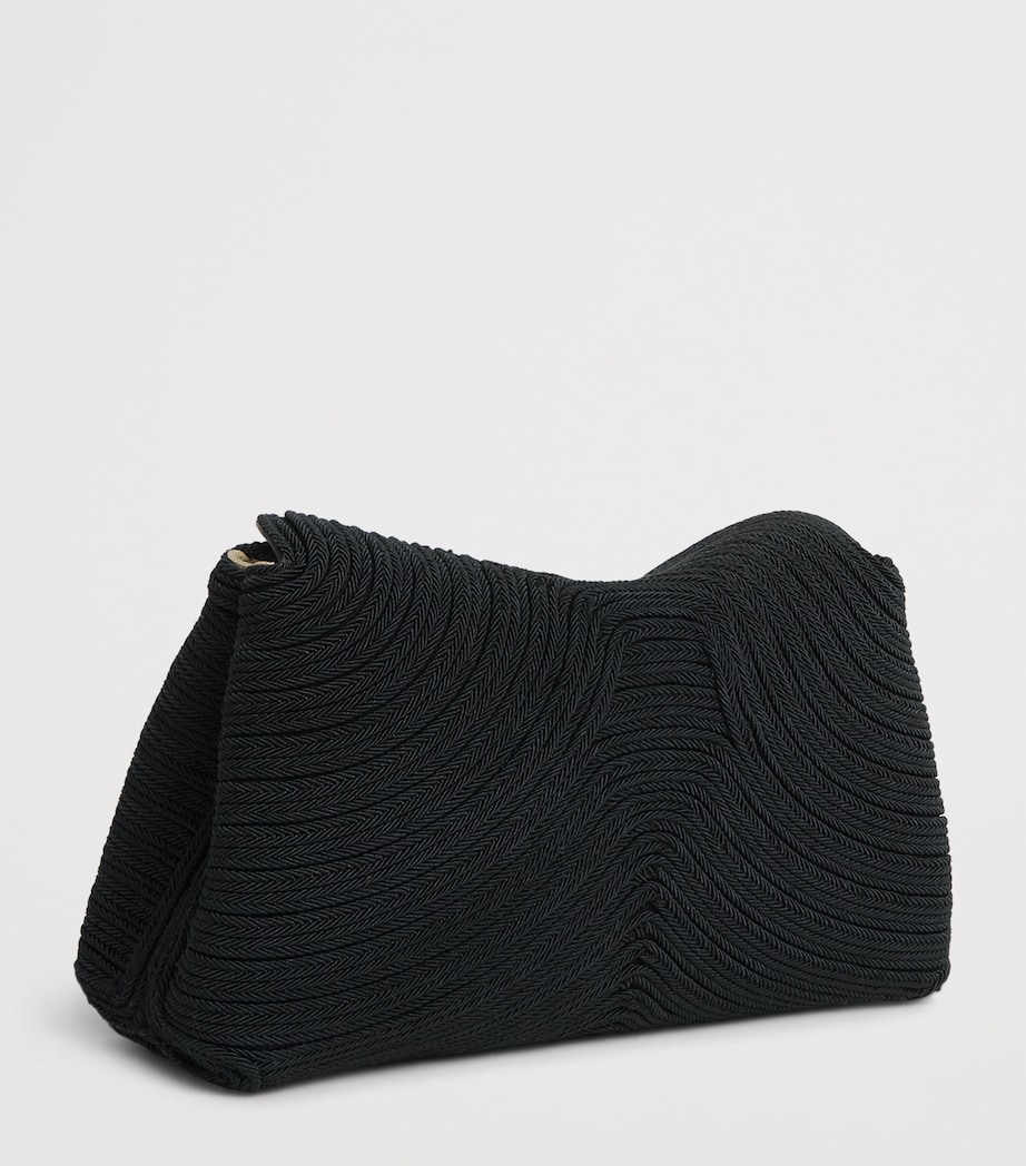 Toteme Mini Woven Clutch Bag Black Image 3