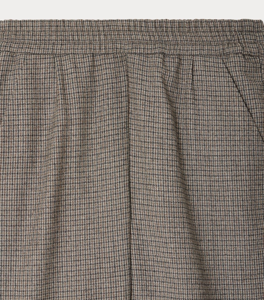 Wool-Blend Check Jones Trousers (4-8 Years) CA TAUPE Image 3