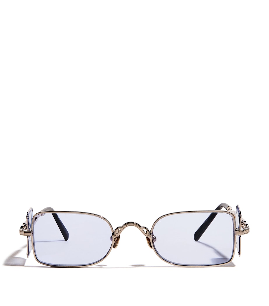 Matsuda 10611H Square Sunglasses Pale Gold Café Blue Image 1