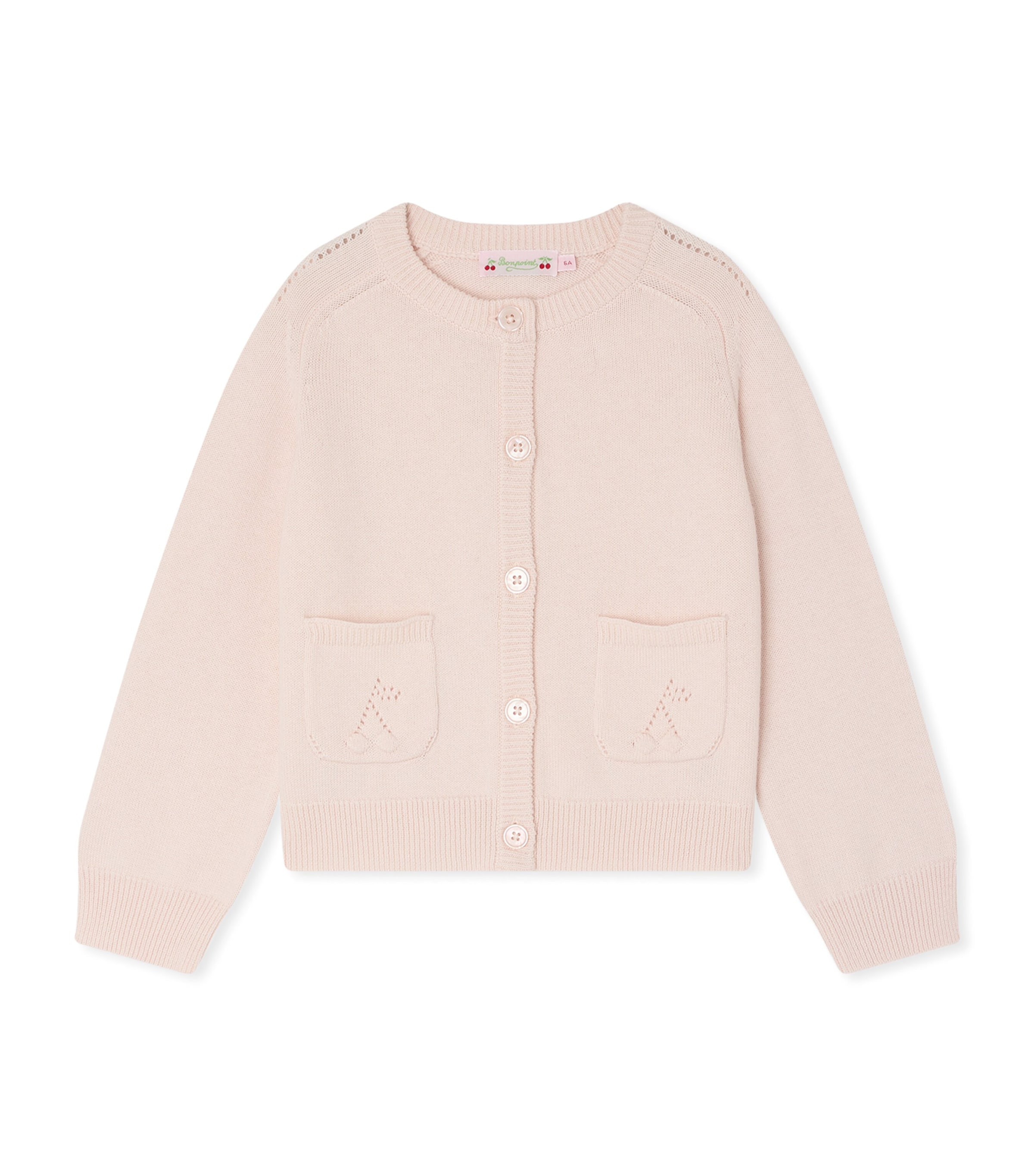 Bonpoint Cotton Elisea Cardigan (10-14 Years) Upb Rose Petale Image 1