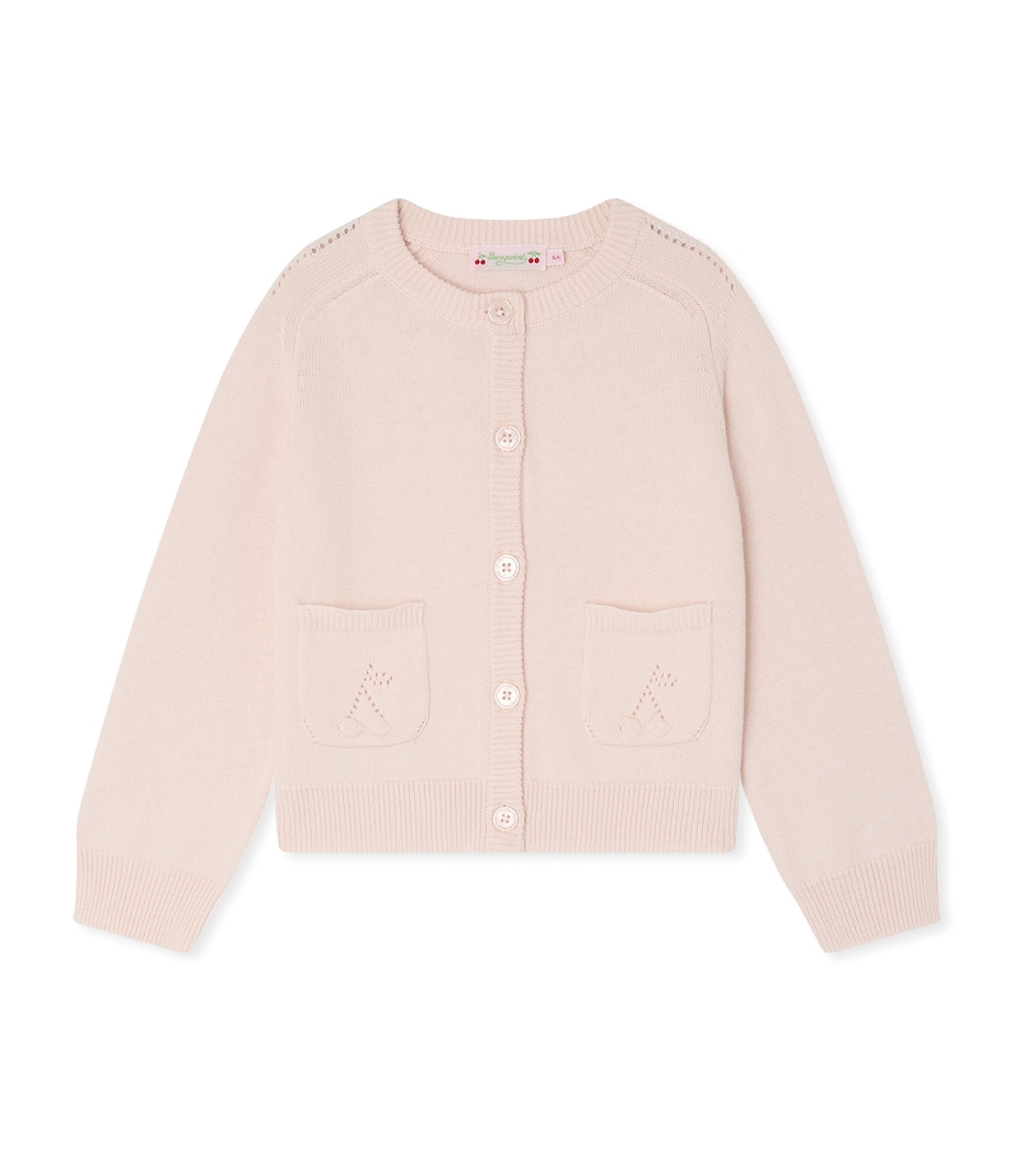 Bonpoint Cotton Elisea Cardigan (10-14 Years) Upb Rose Petale Image 1