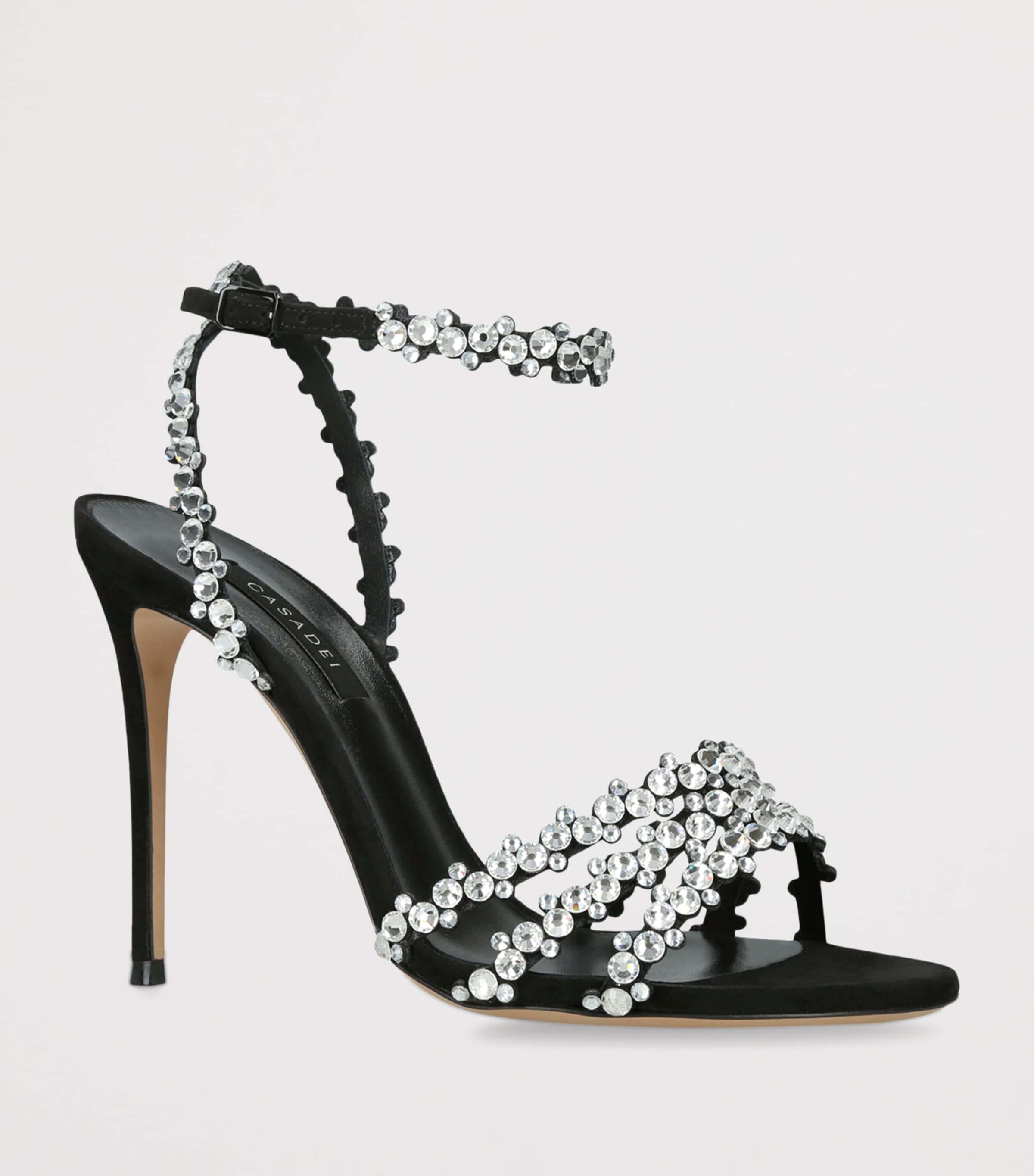 Casadei Julia C Love Heeled Sandals 100 Blk/other Image 2