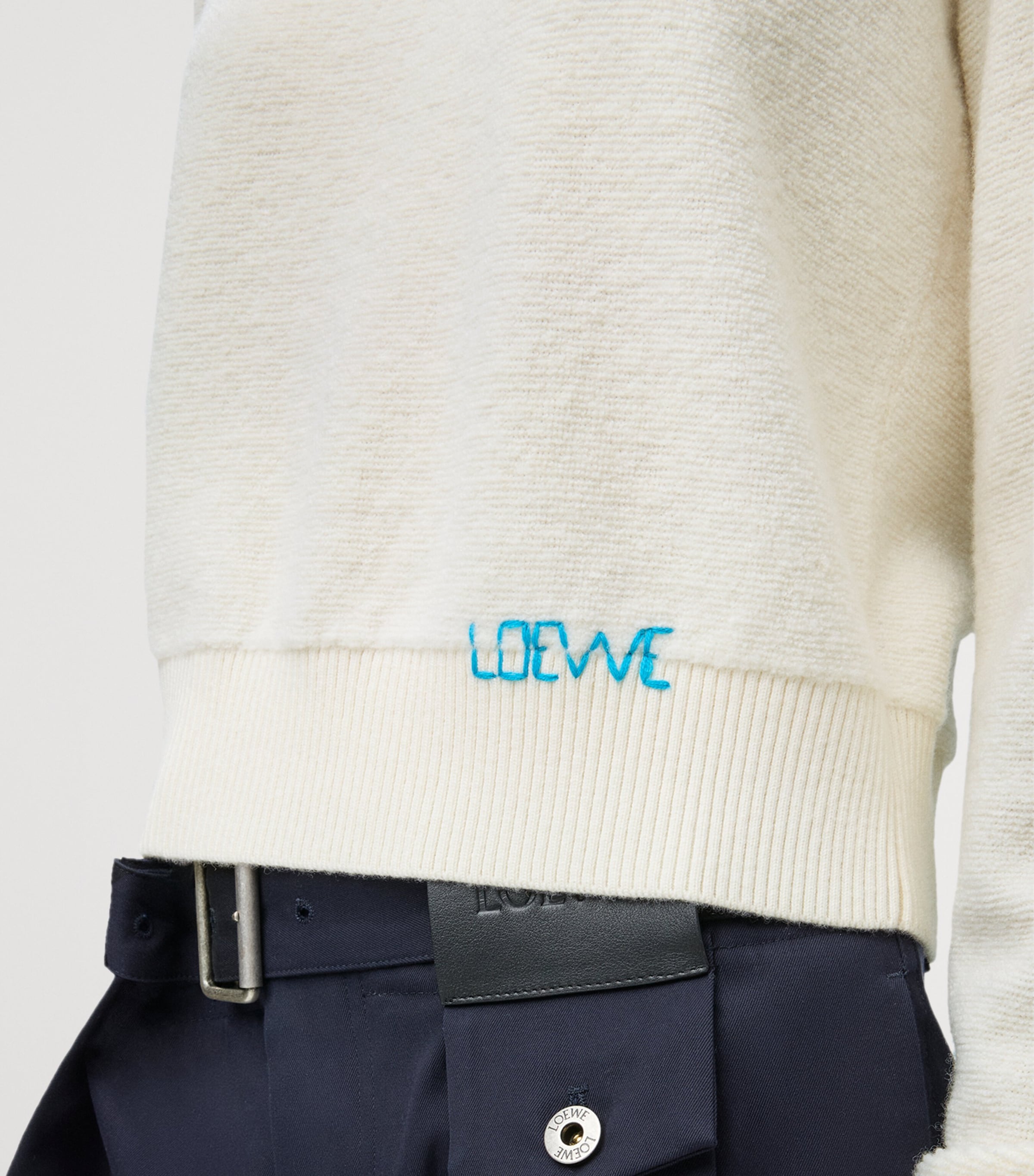 Wool-Blend Embroidered Sweater ECRU Image 5